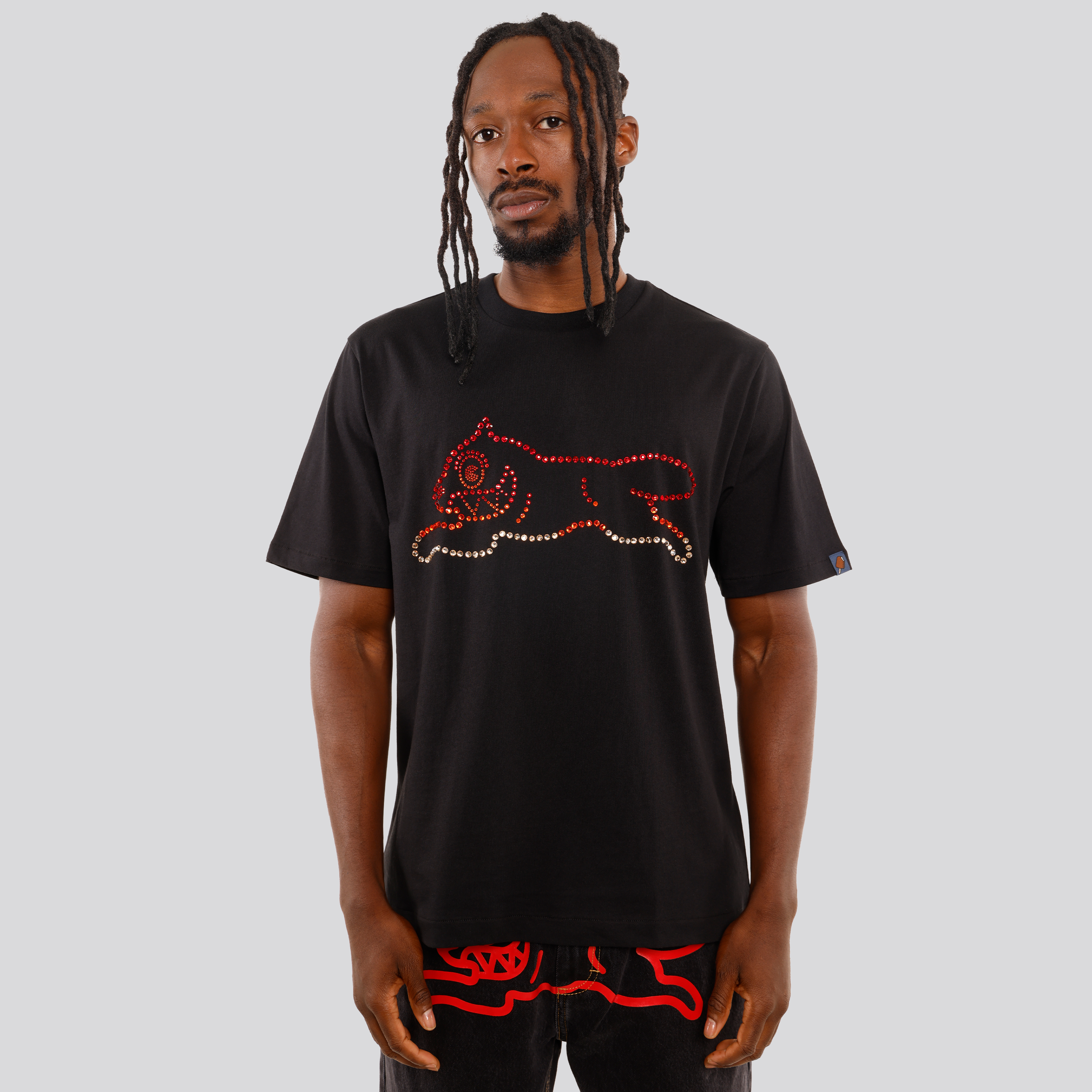 Camiseta Negra Ice Cream Crystal Running Dog