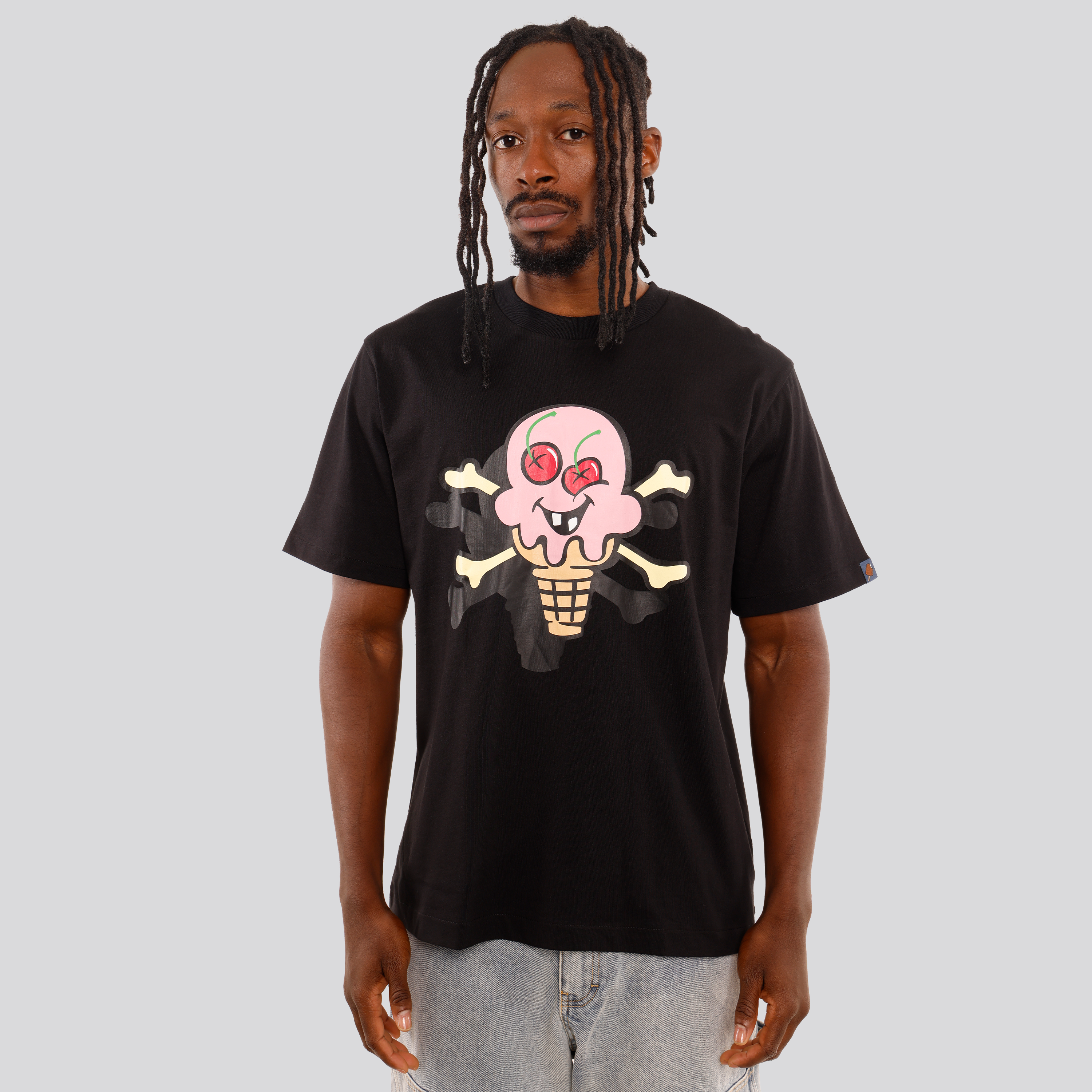 Camiseta Negra ICECREAM Cones & Bones