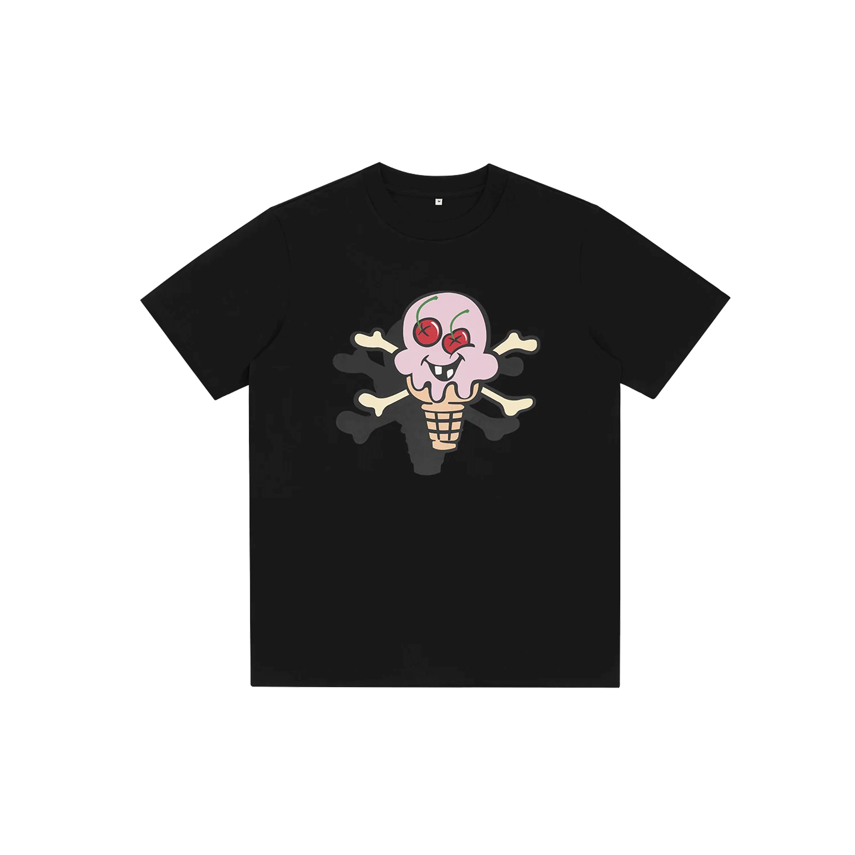 Camiseta Negra ICECREAM Cones & Bones