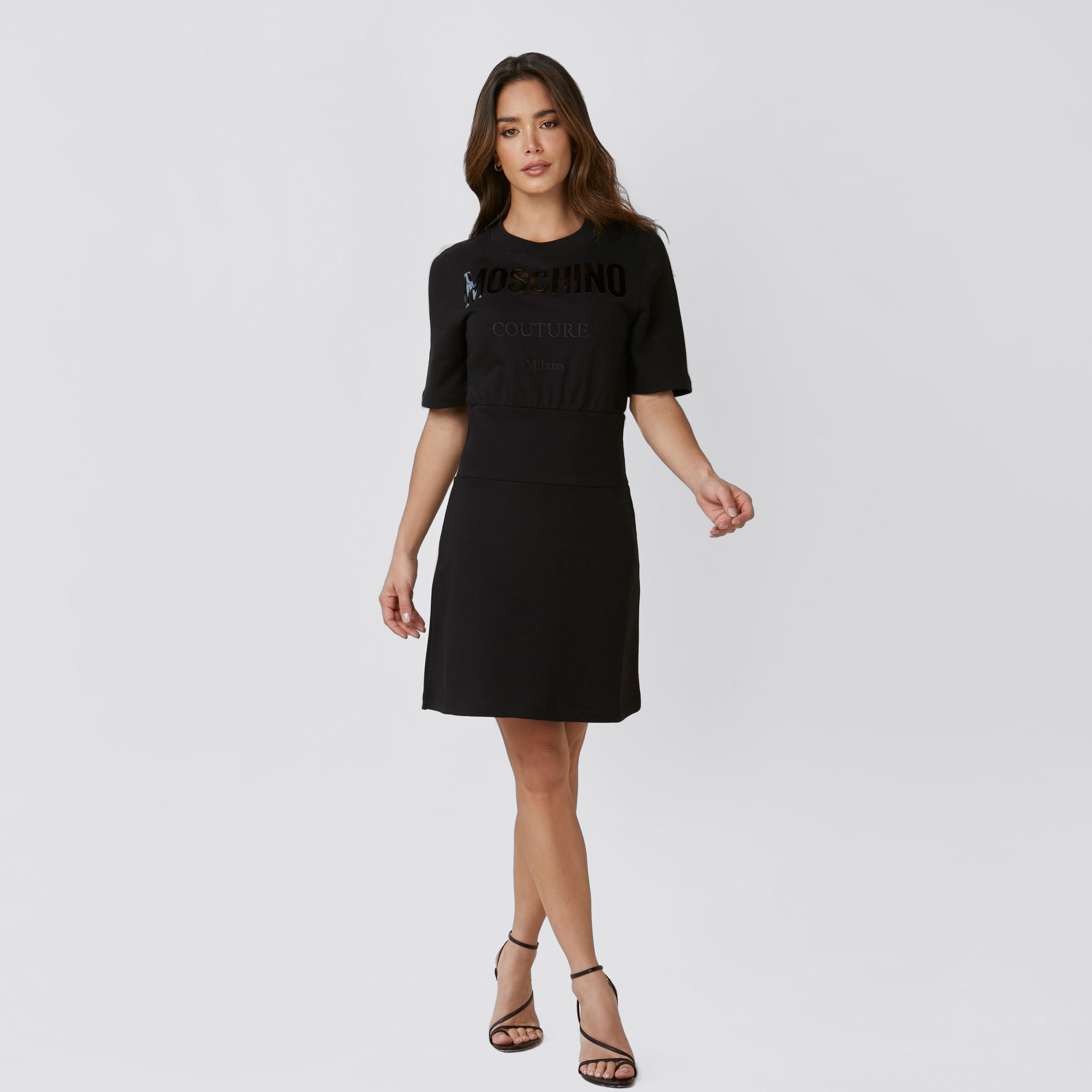 Vestido Negro Negro Moschino Milano