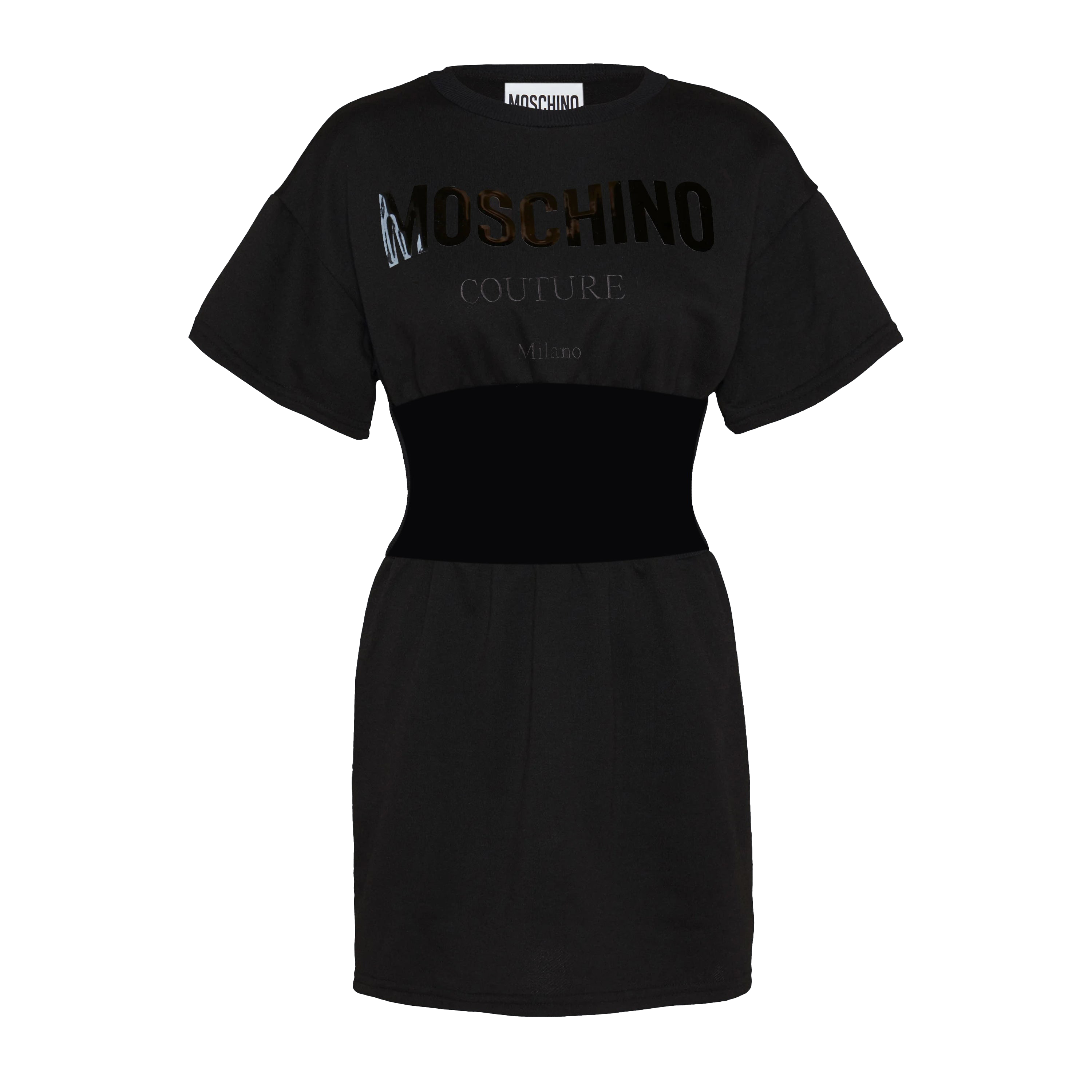 Vestido Negro Negro Moschino Milano
