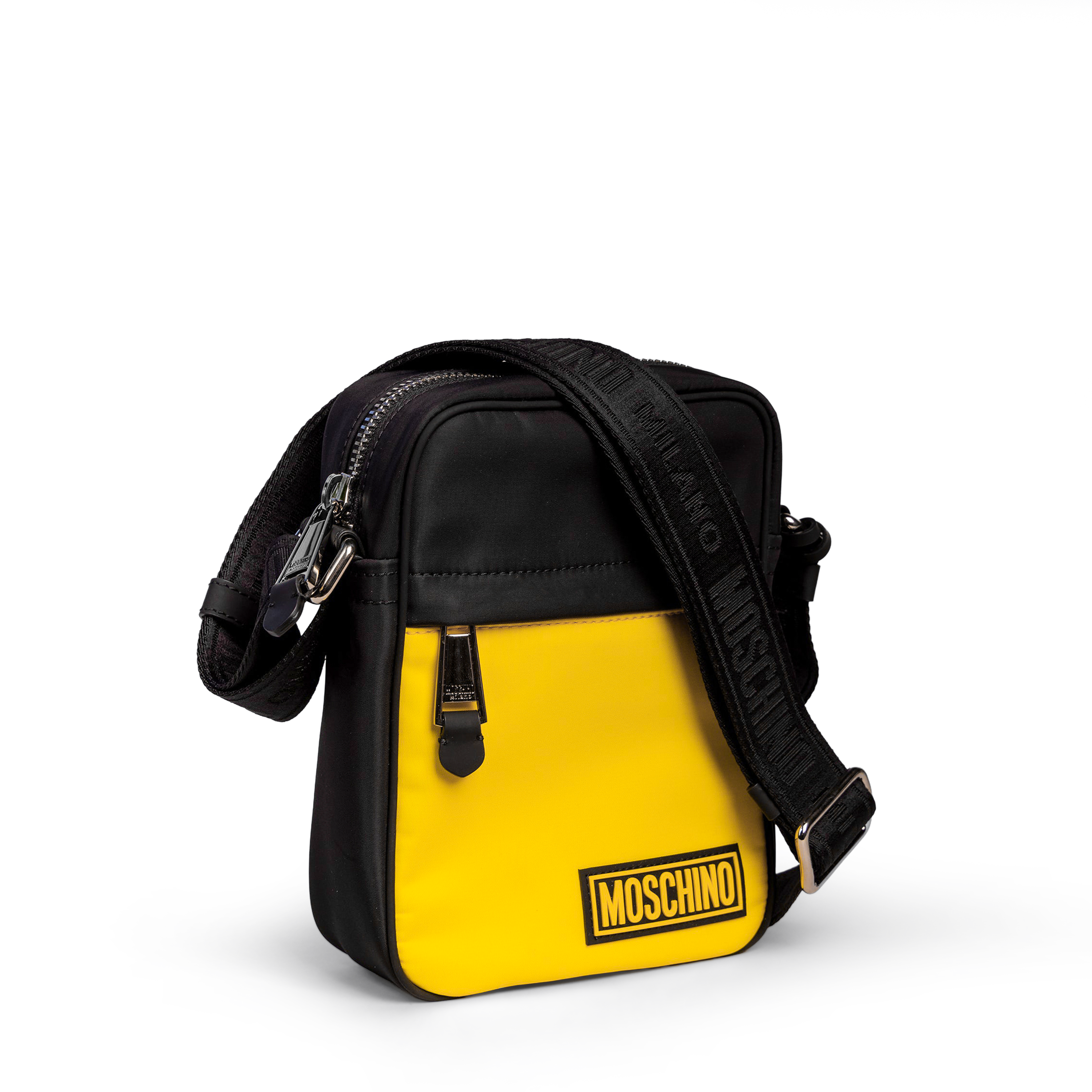 Bolso Negro Moschino Couture Amarillo Negro