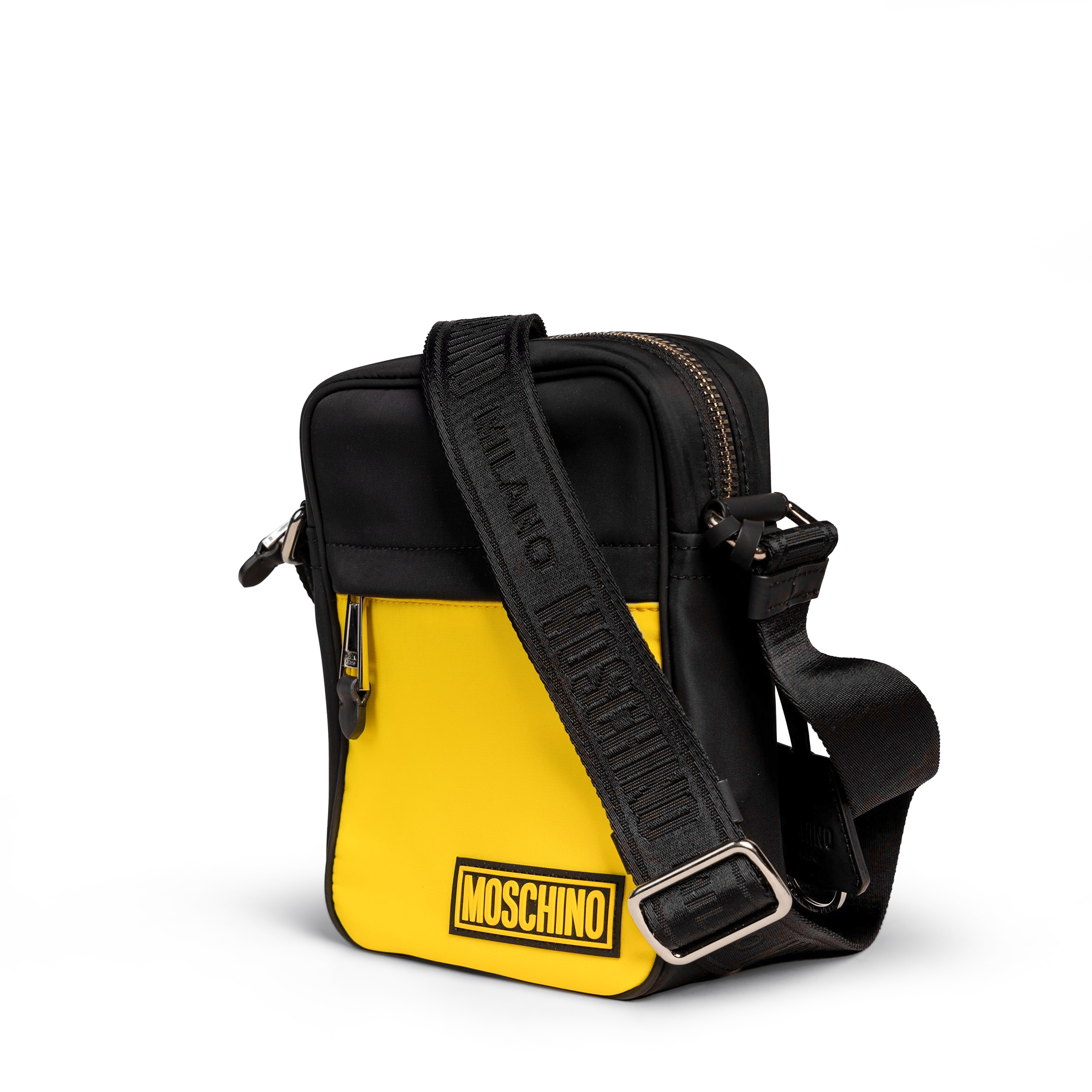 Bolso Negro Moschino Couture Amarillo Negro