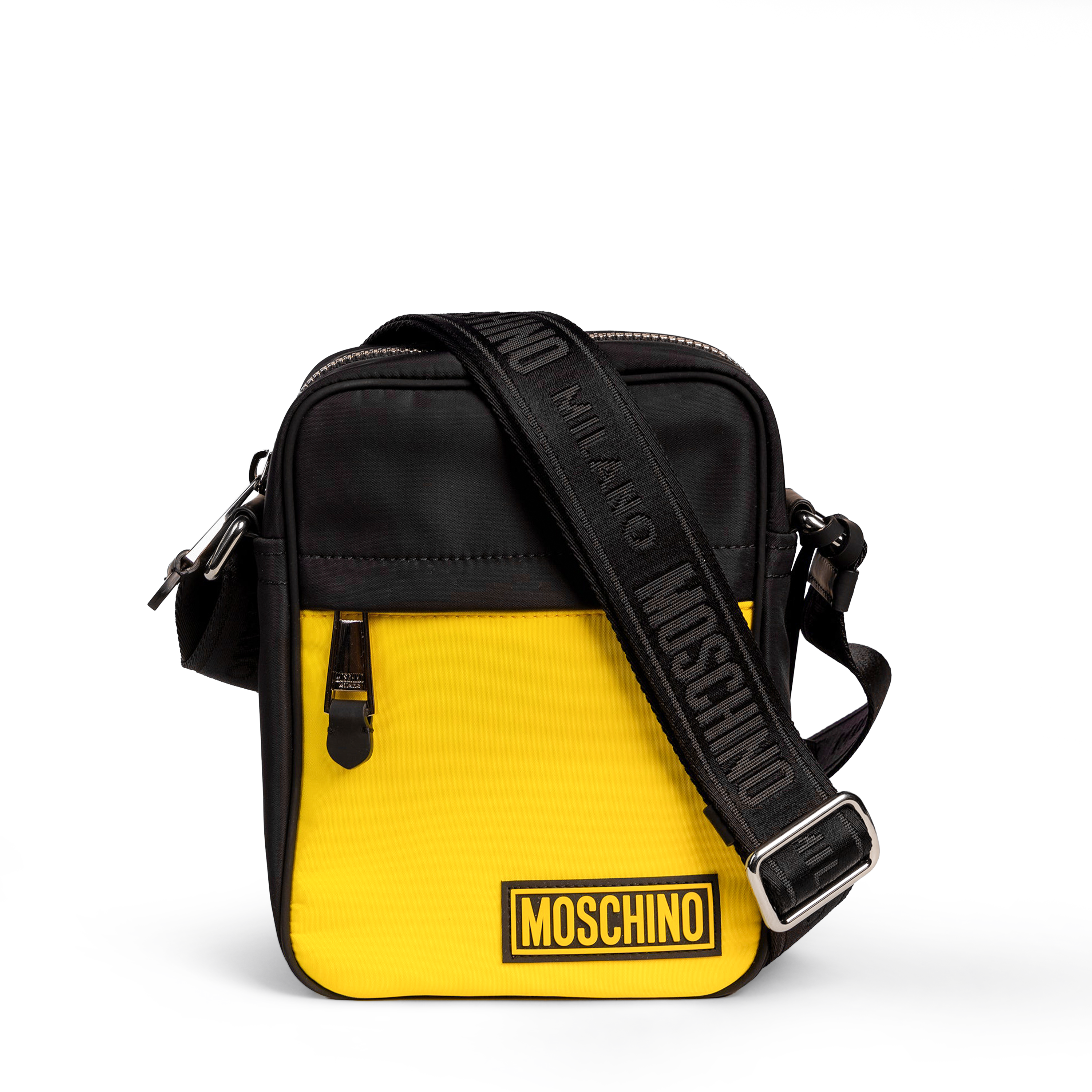 Bolso Negro Moschino Couture Amarillo Negro