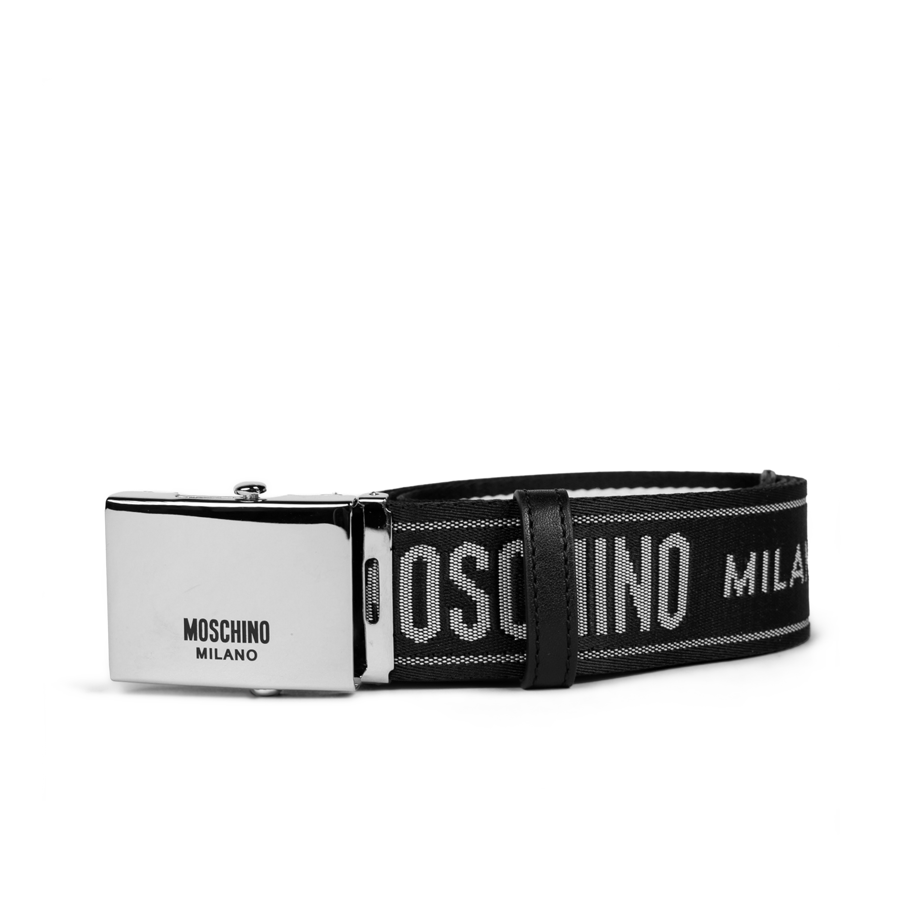 Cinturón Negro Moschino Couture Logo