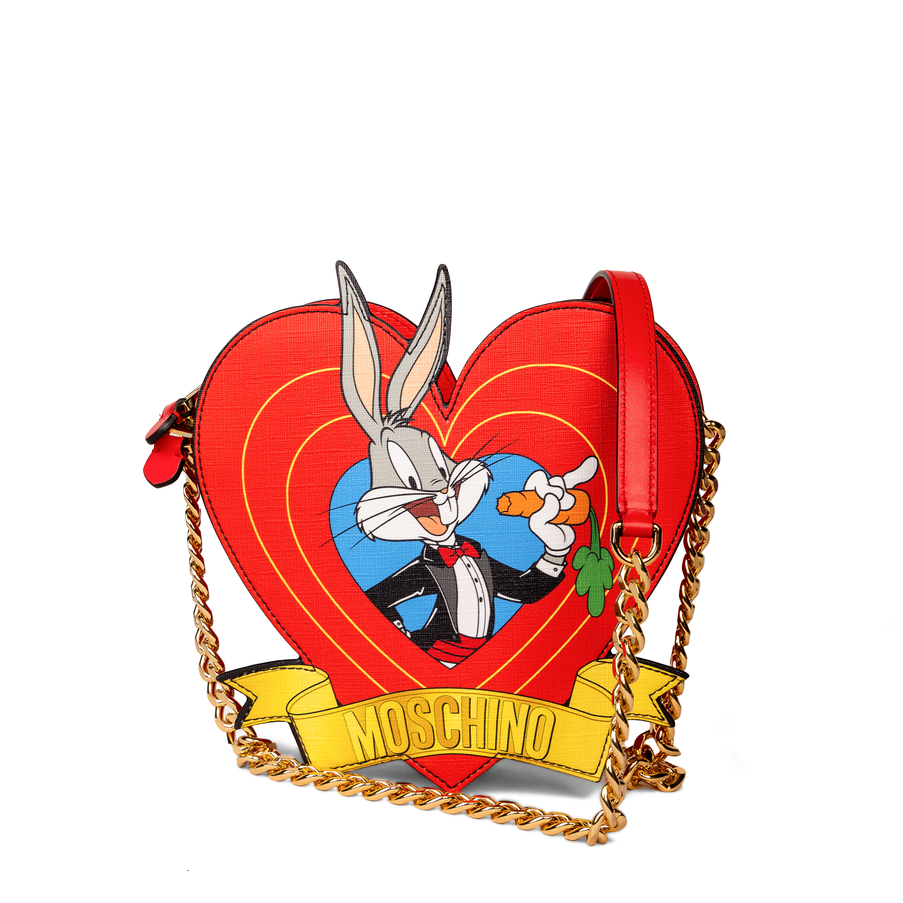 Cartera Roja Moschino Couture Heart