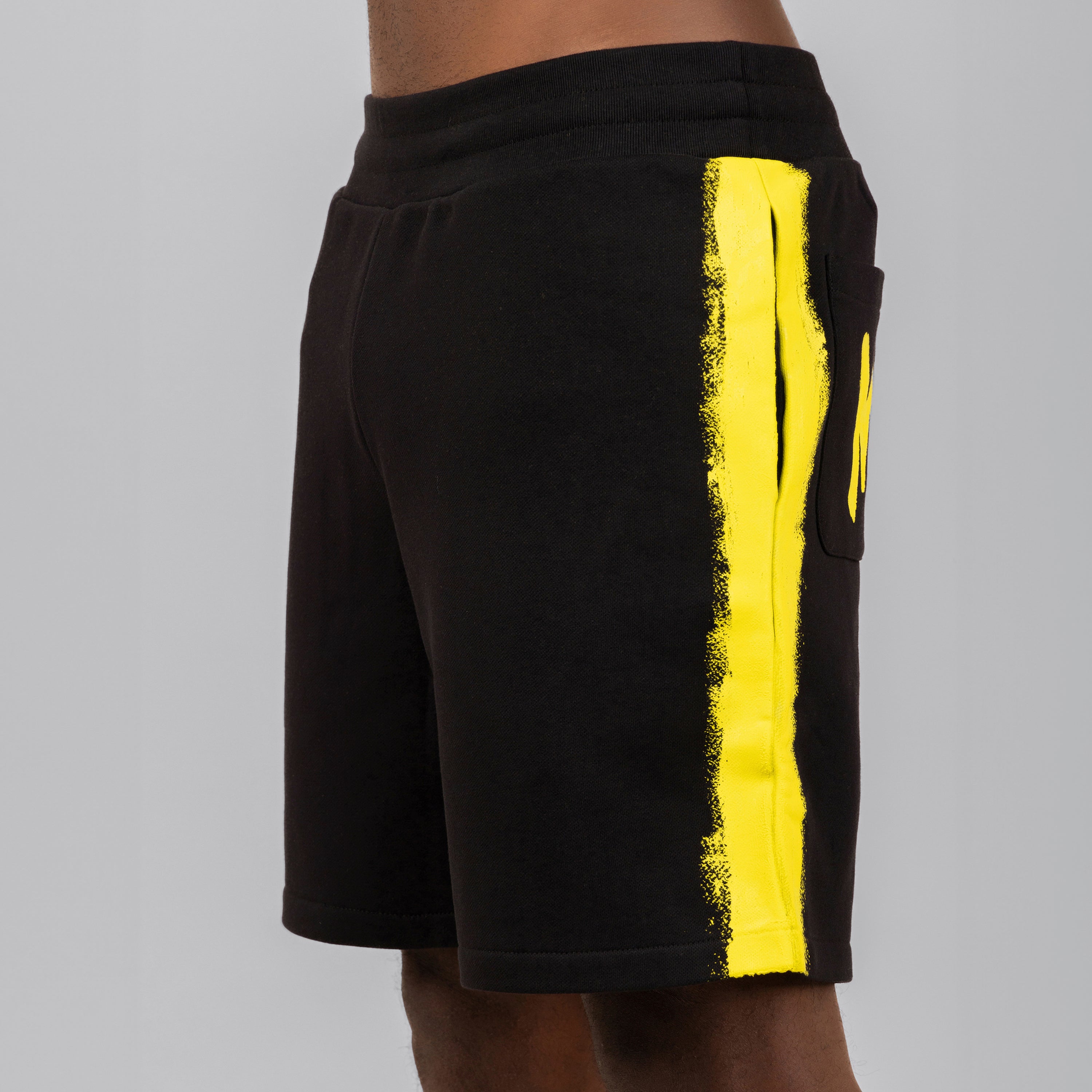 Pantaloneta Negro Moschino Couture Yellow Logo