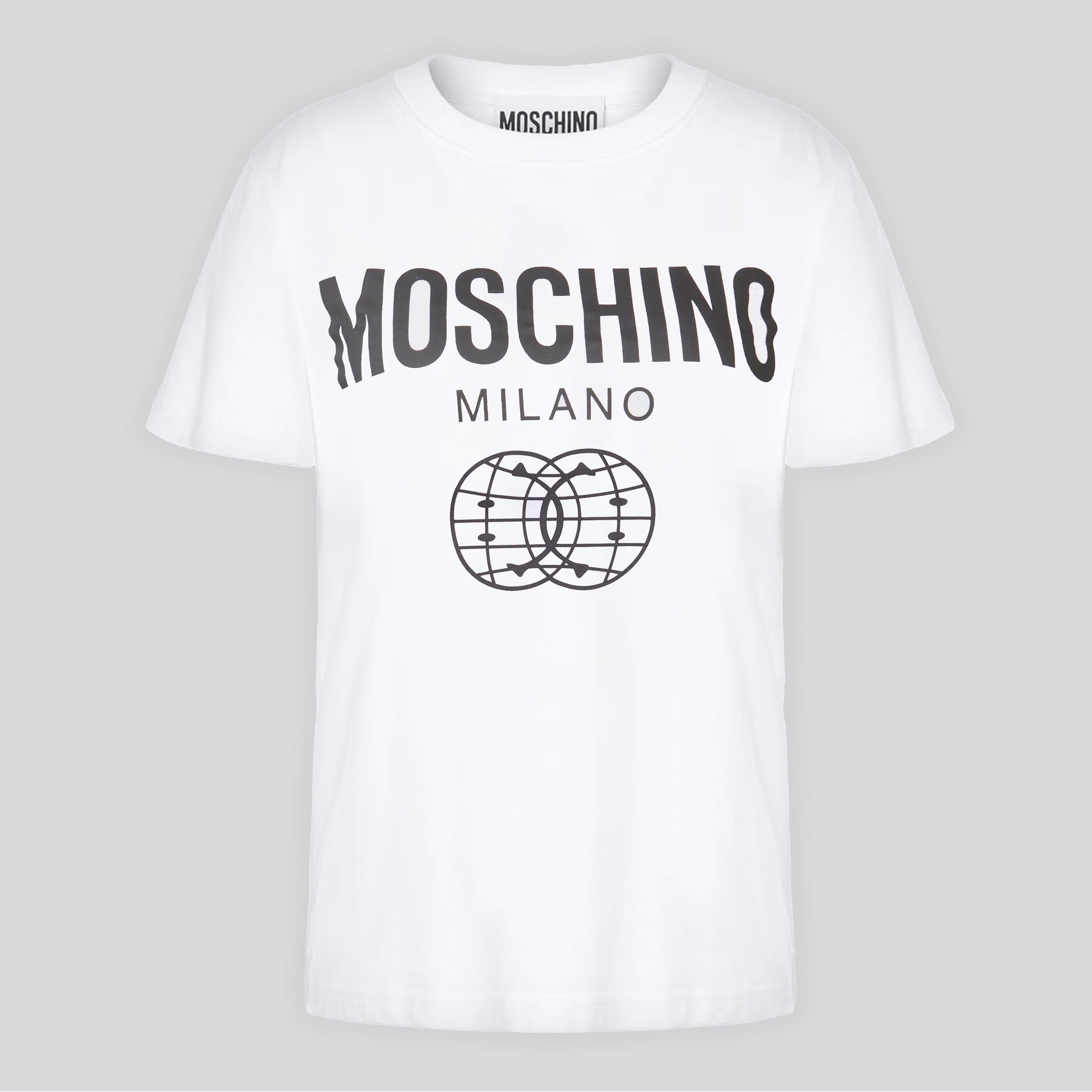 Camiseta Blanca Moschino Couture Logo Milano