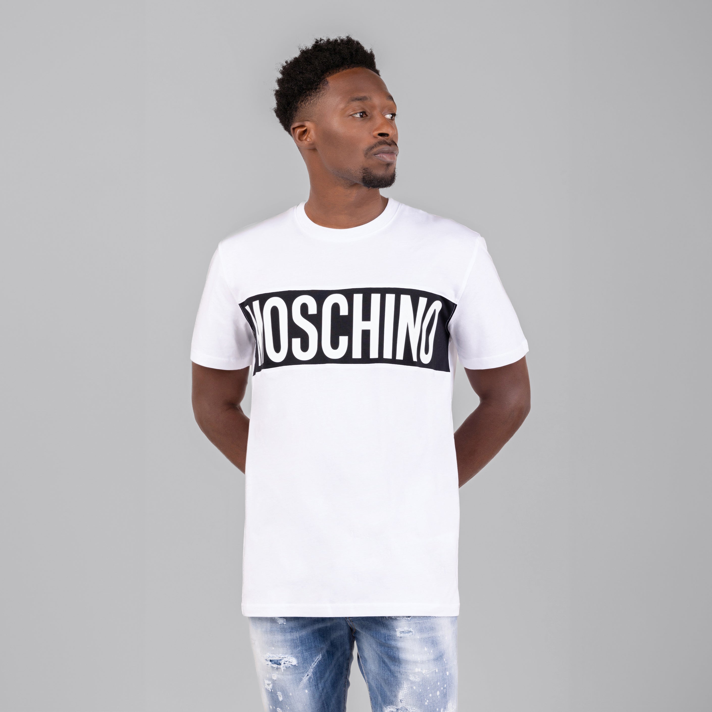 Camiseta Blanca con Negro Moschino Couture Logo