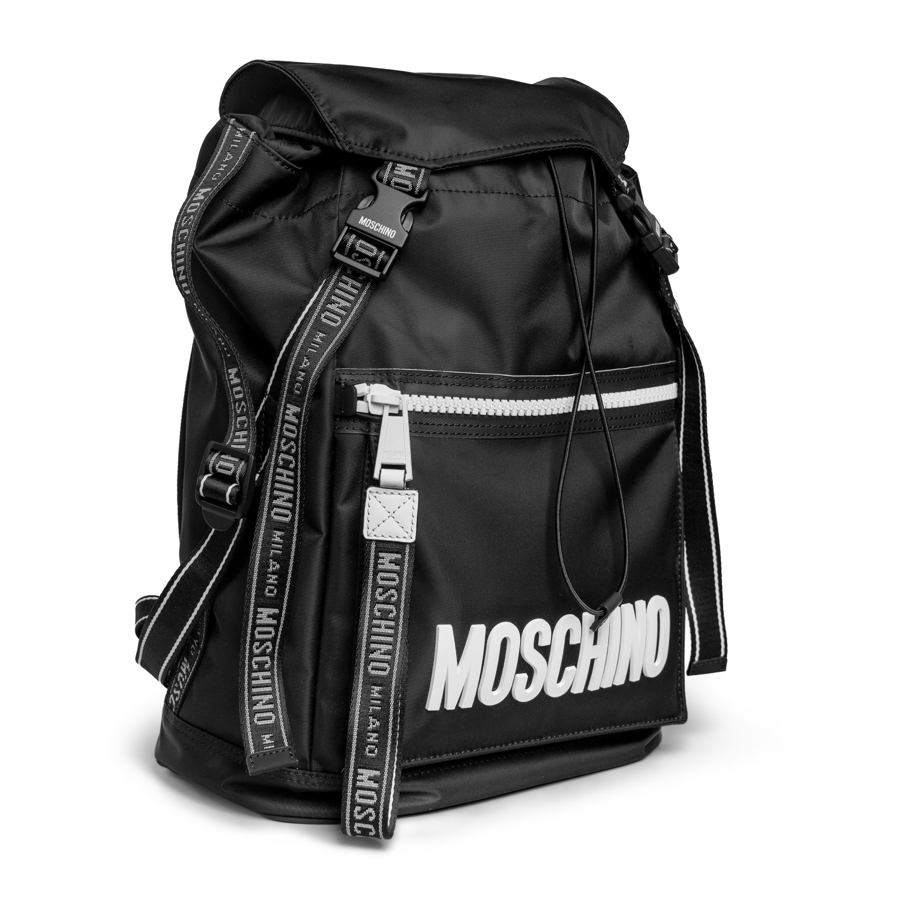 Mochila Negra Moschino Couture Blanco