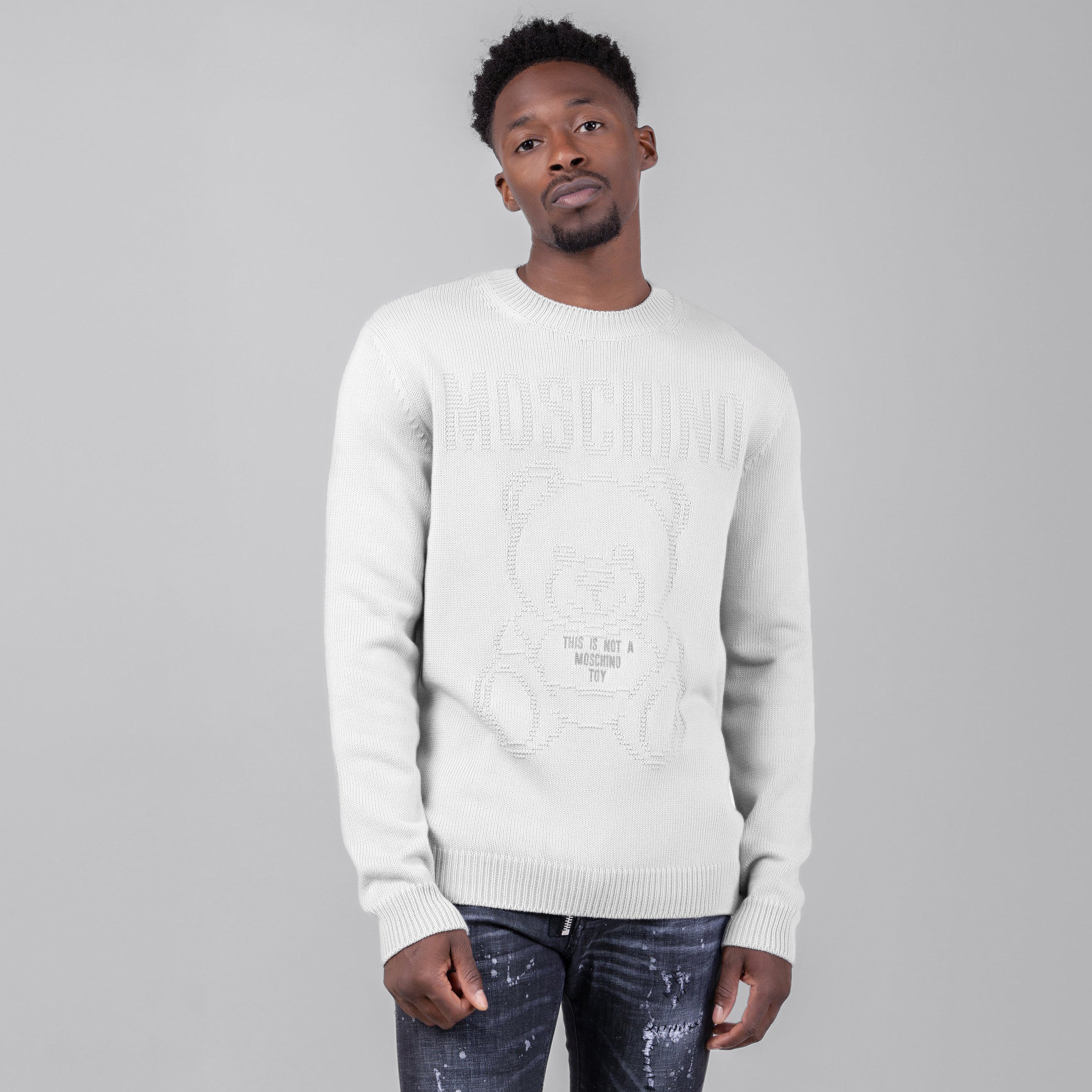 Suéter Gris Moschino Couture Teddy Bear