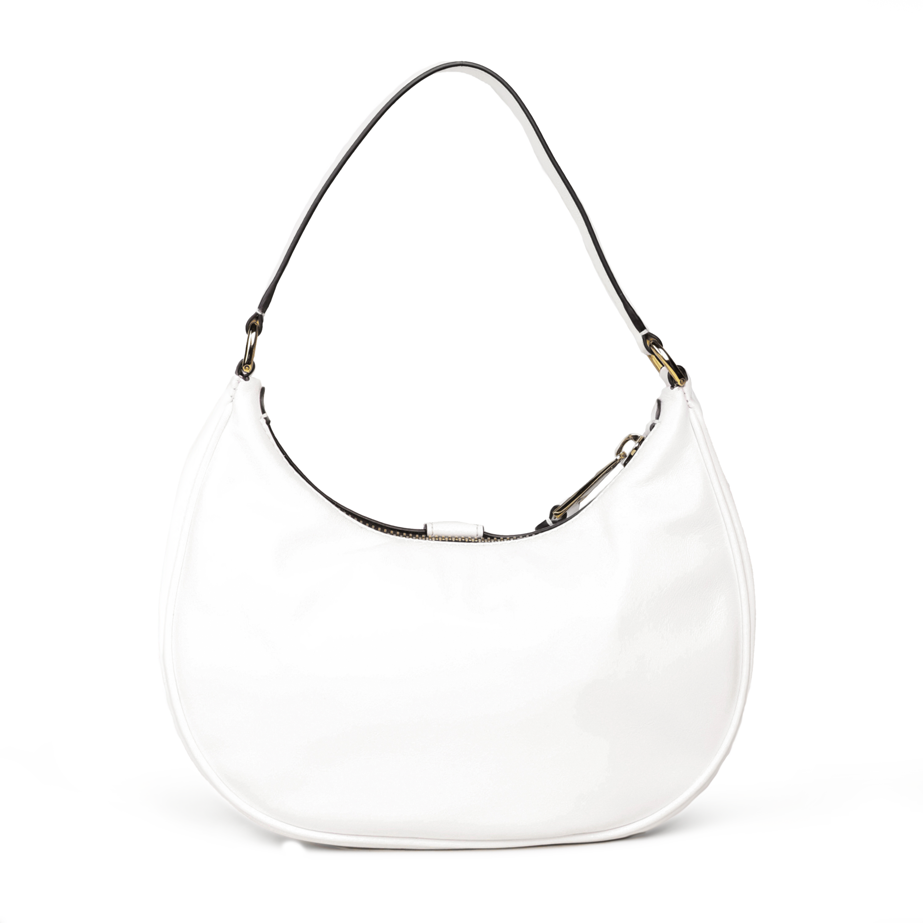 Cartera Blanca Moschino Couture Gold Logo