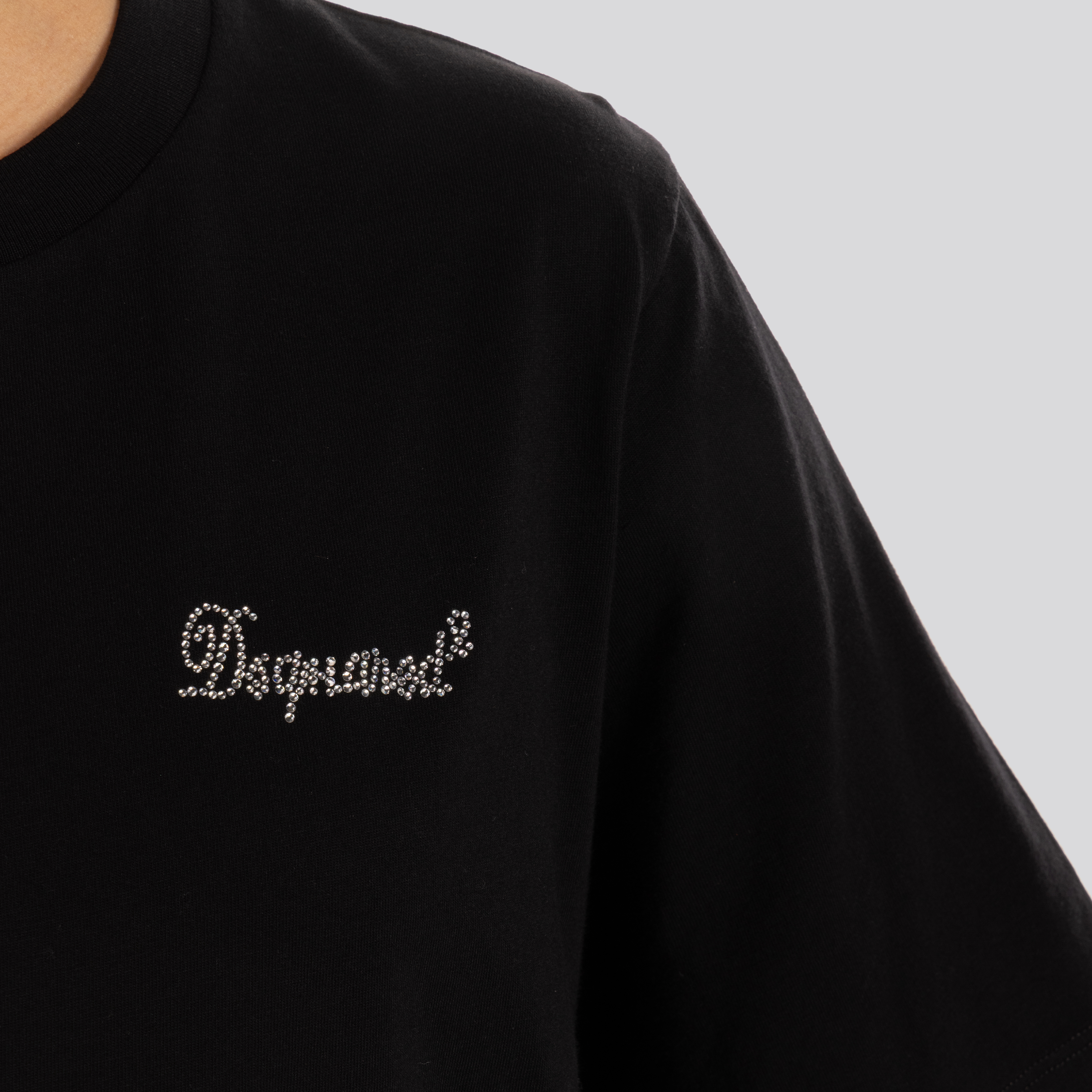 Camiseta Negra Dsquared2 Mini Leaf