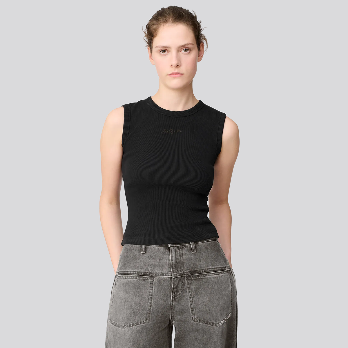 Top Negro Axel Arigato Ribbed Tank