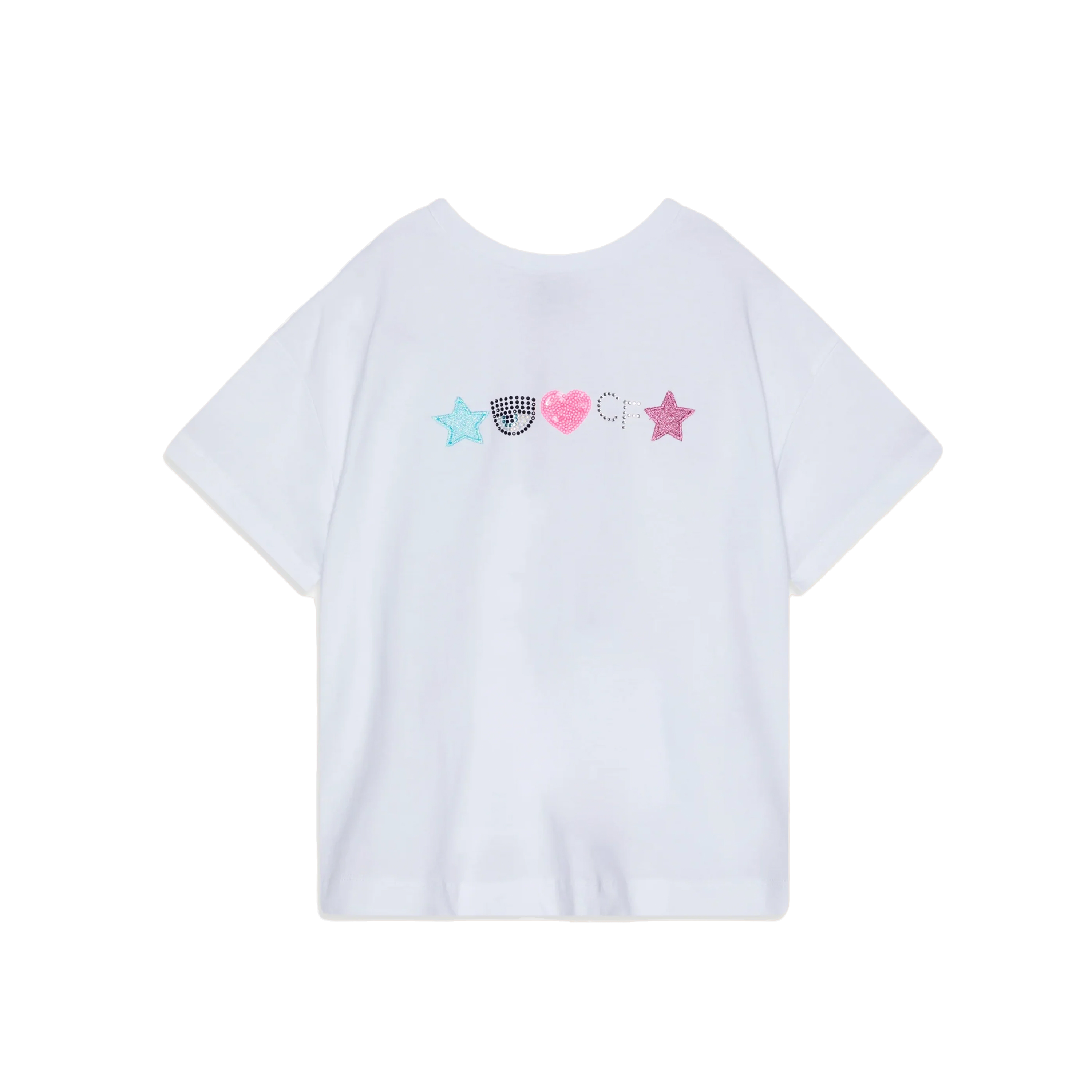 Camiseta Blanca Chiara Ferragni Stars Eye Heart
