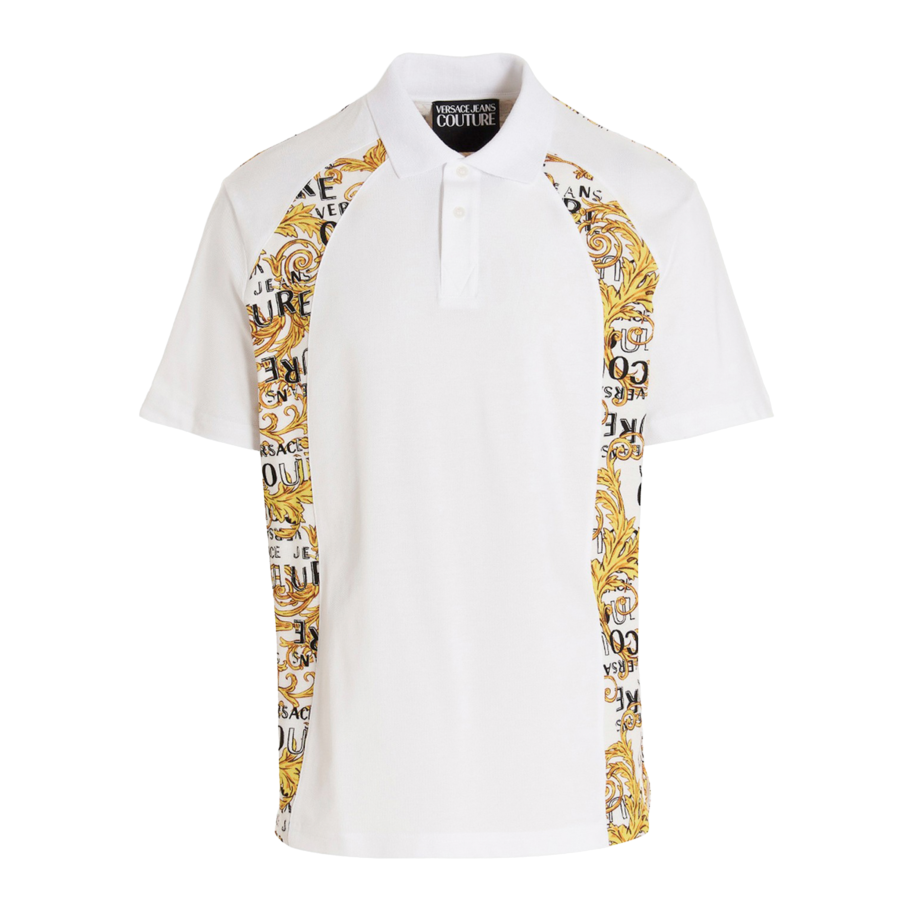 Camiseta Tipo Polo Blanca Versace Couture Baroque