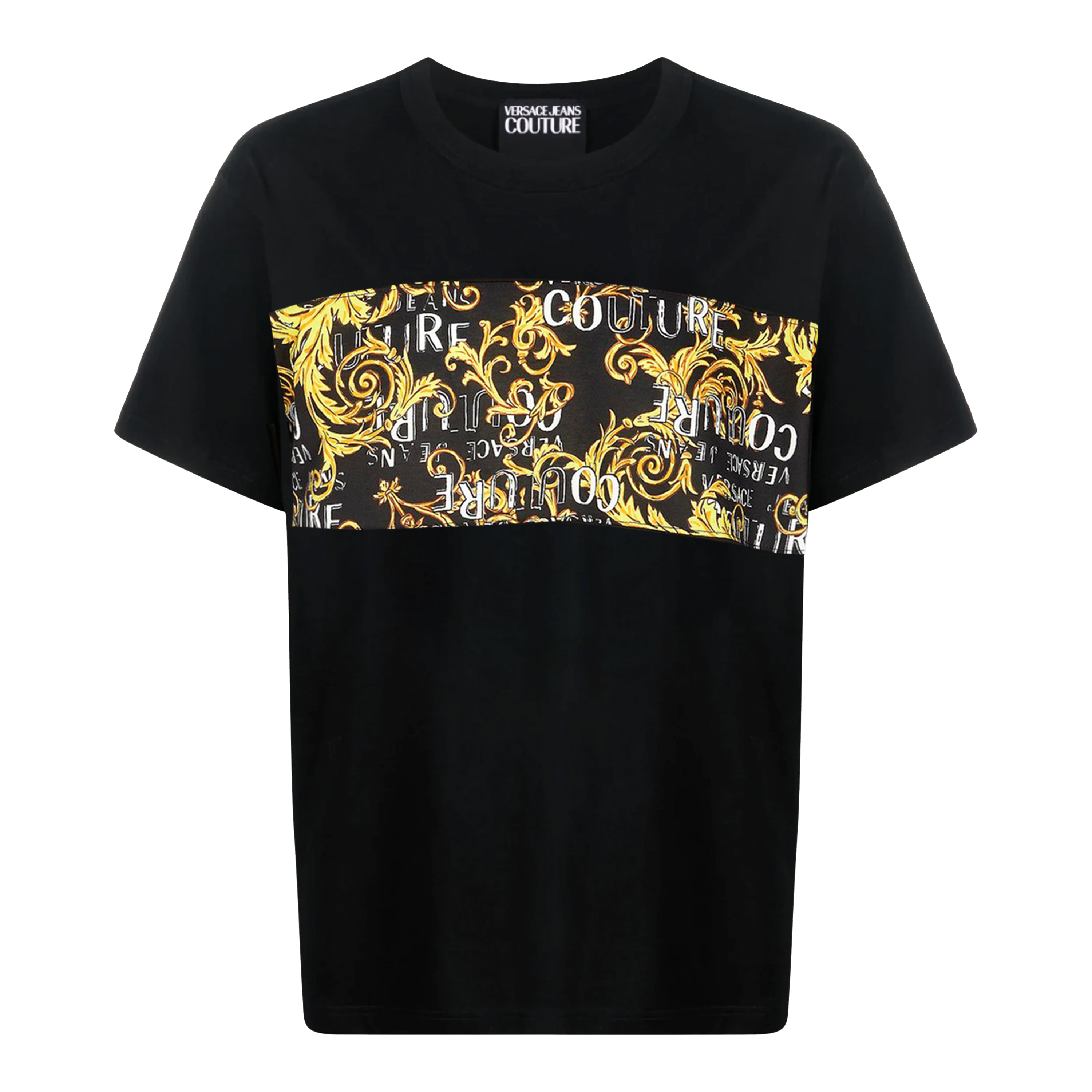 Camiseta Negra Versace Couture Baroque