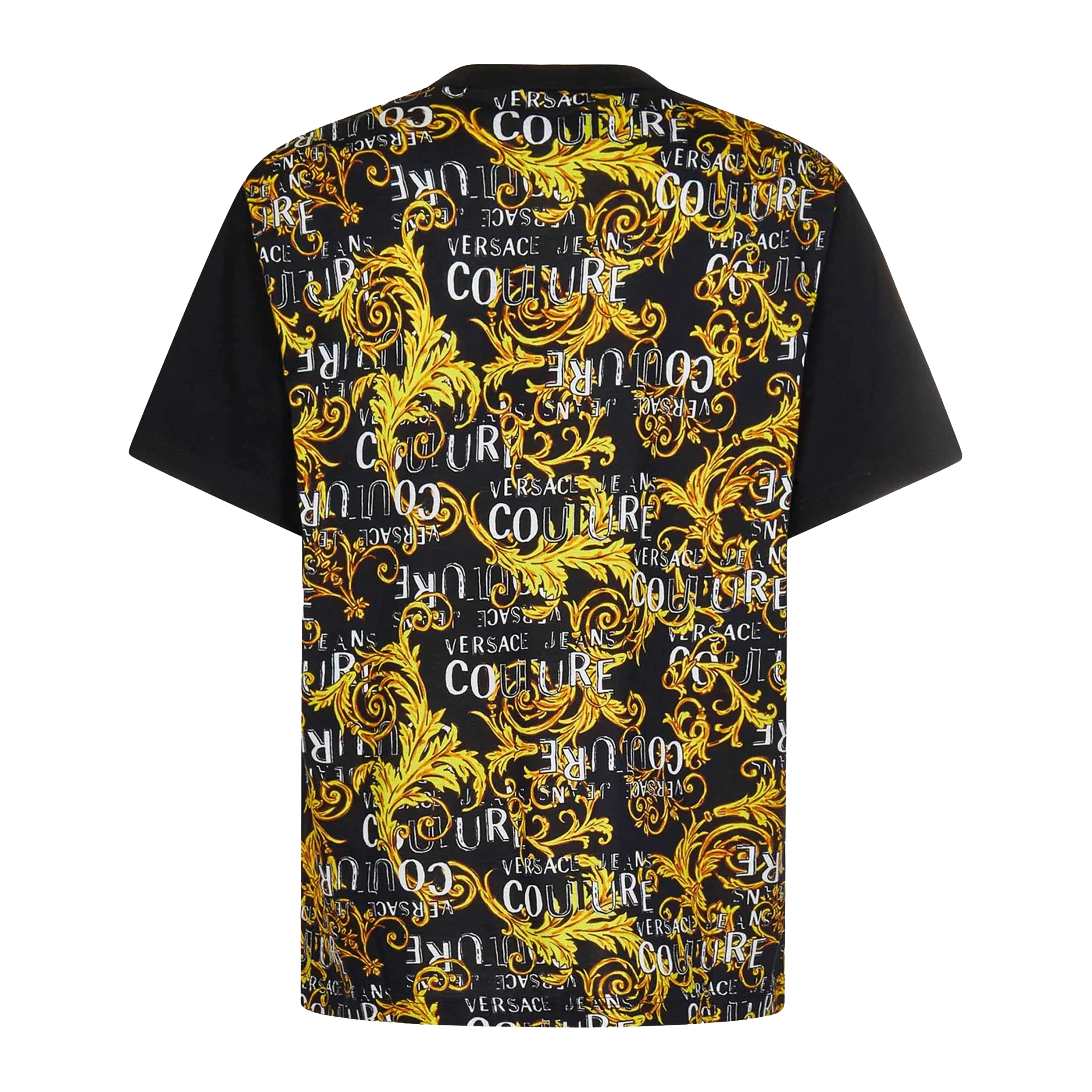 Camiseta Negra Versace Couture Pocket Baroque