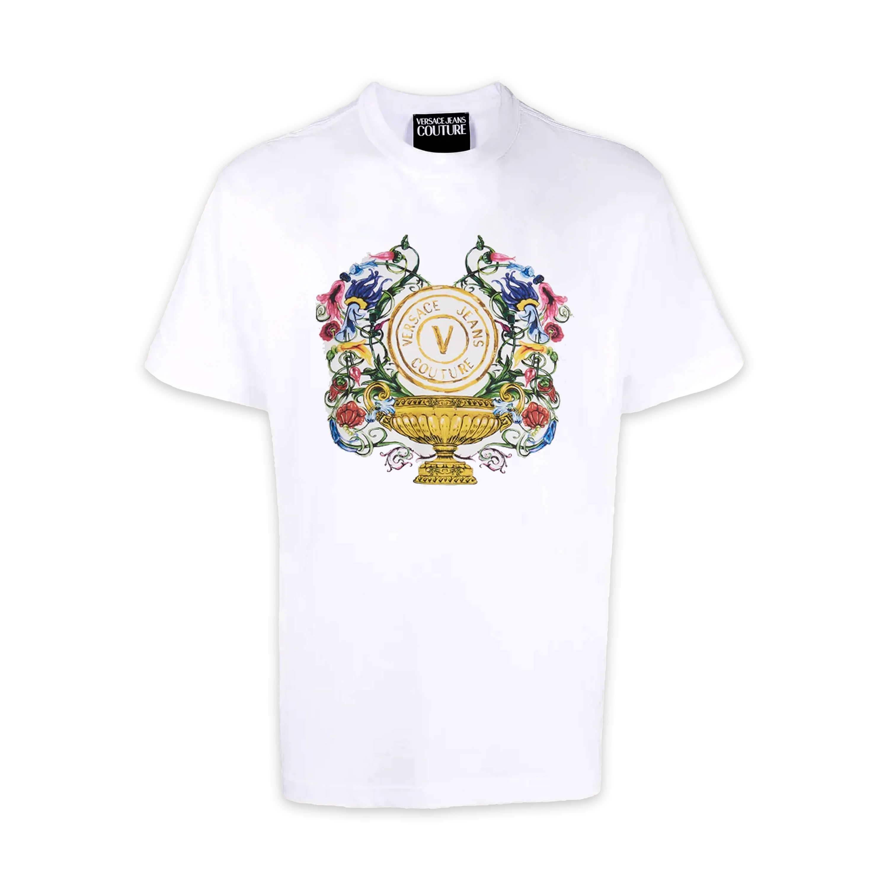 Camiseta Blanca Versace Couture V Multicolor