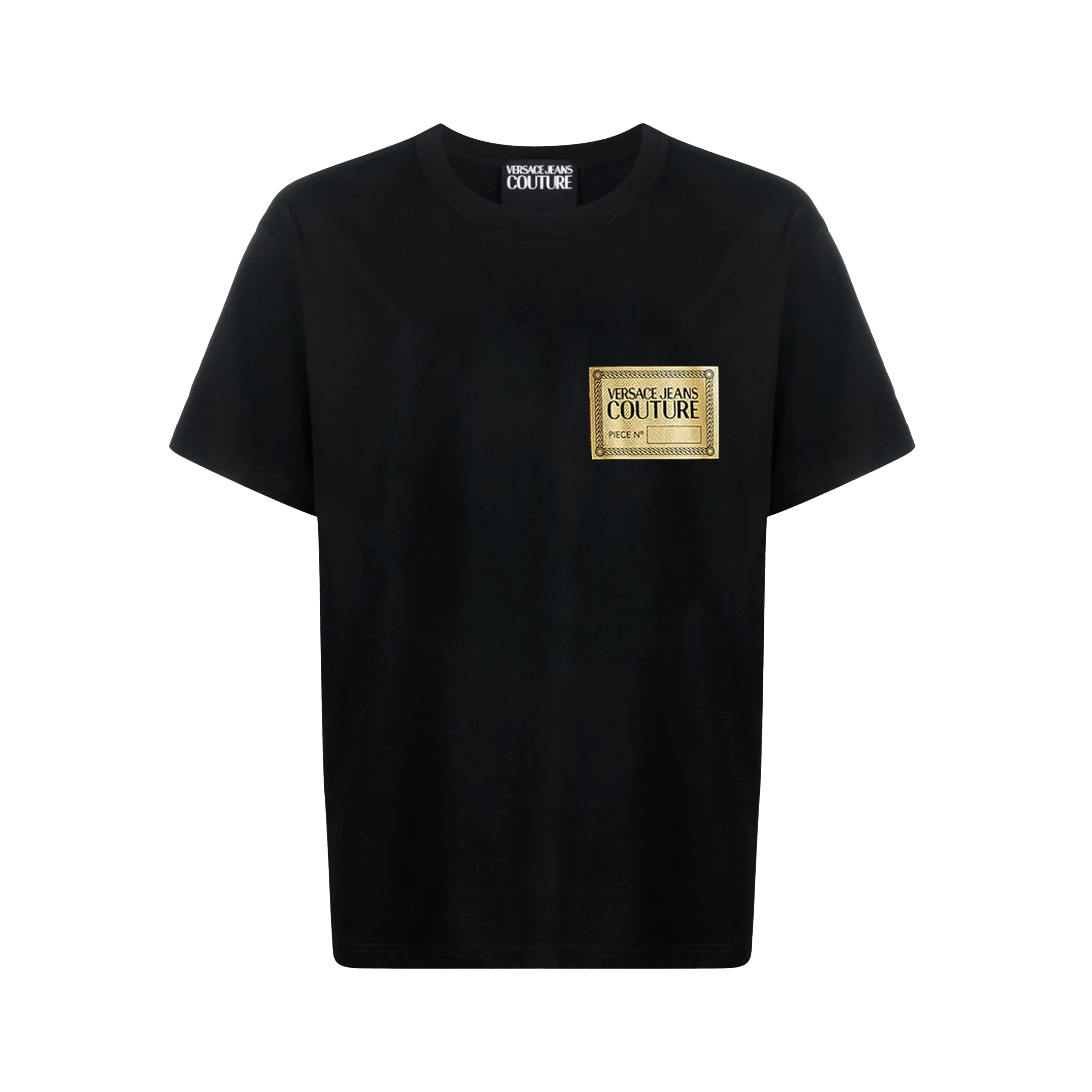 Camiseta Negra Versace Couture Gold Patch