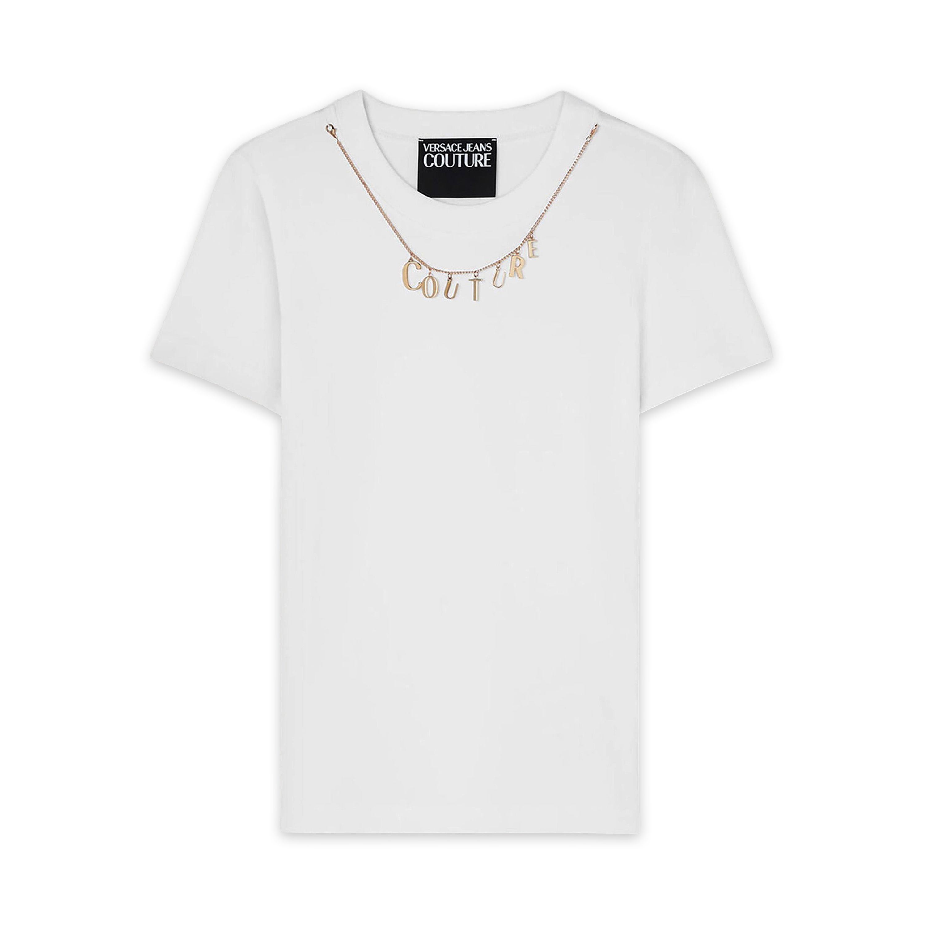 Camiseta Blanca Versace Couture Neck Collar