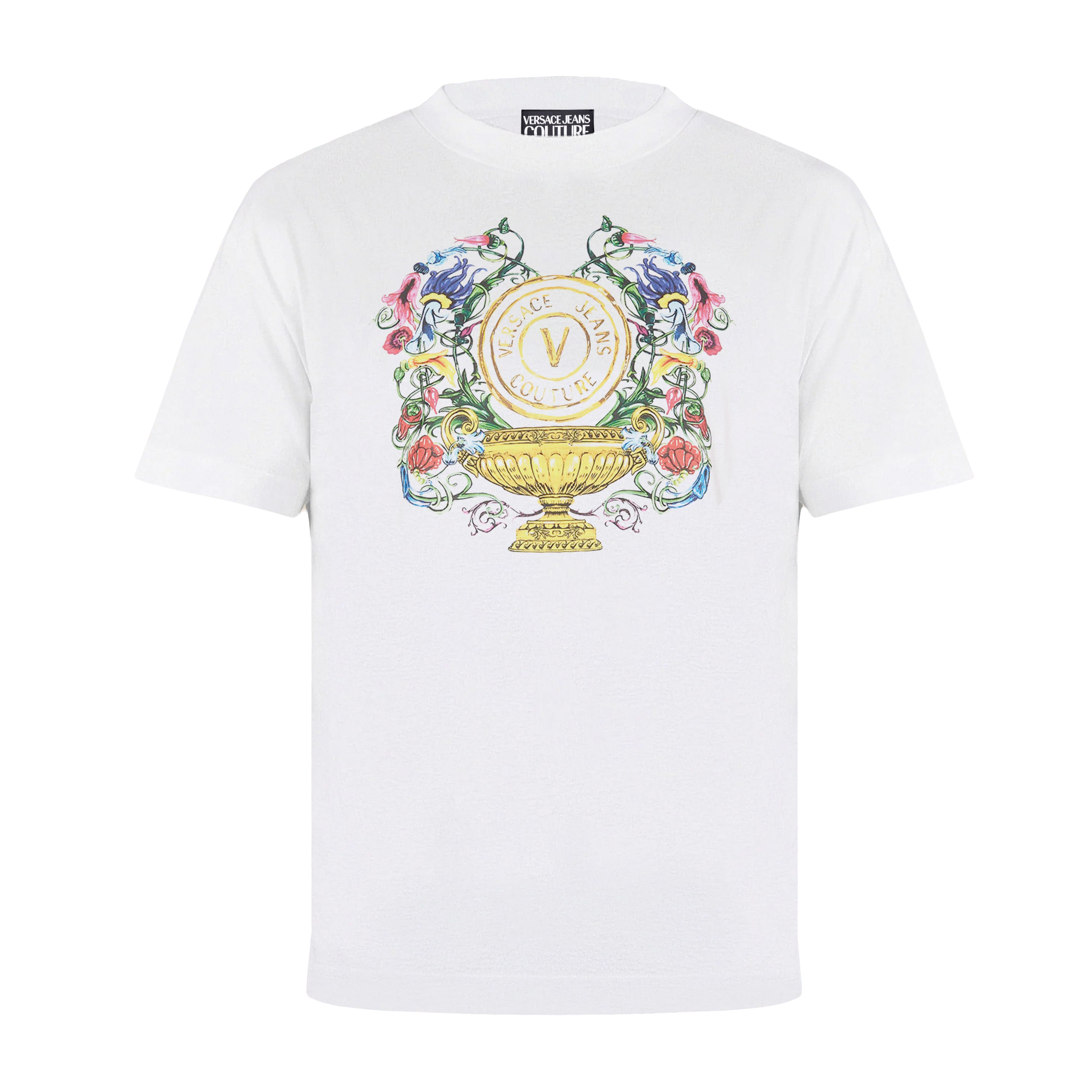 Camiseta Blanca Versace Couture Emblem