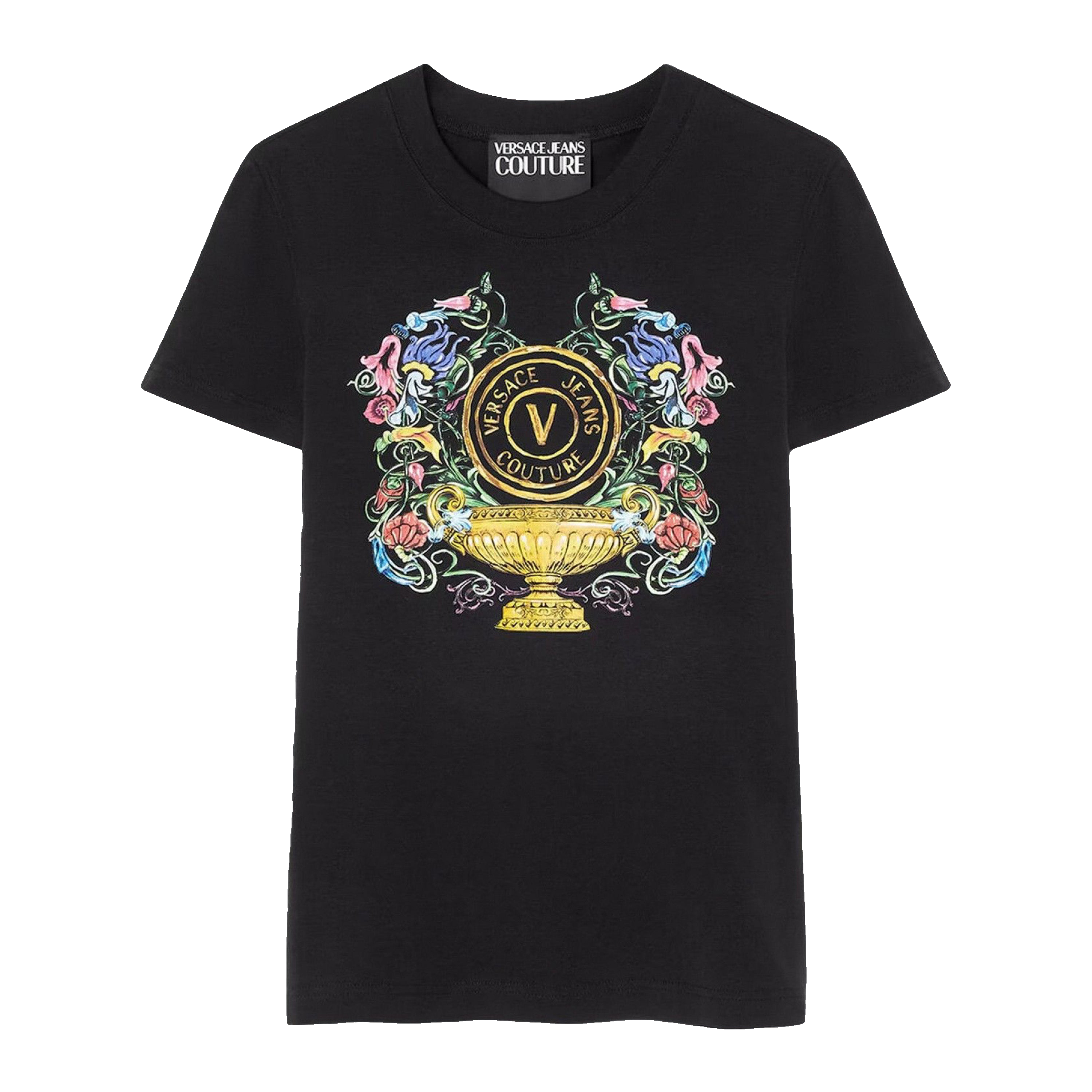 Camiseta Negra Versace Couture Emblem