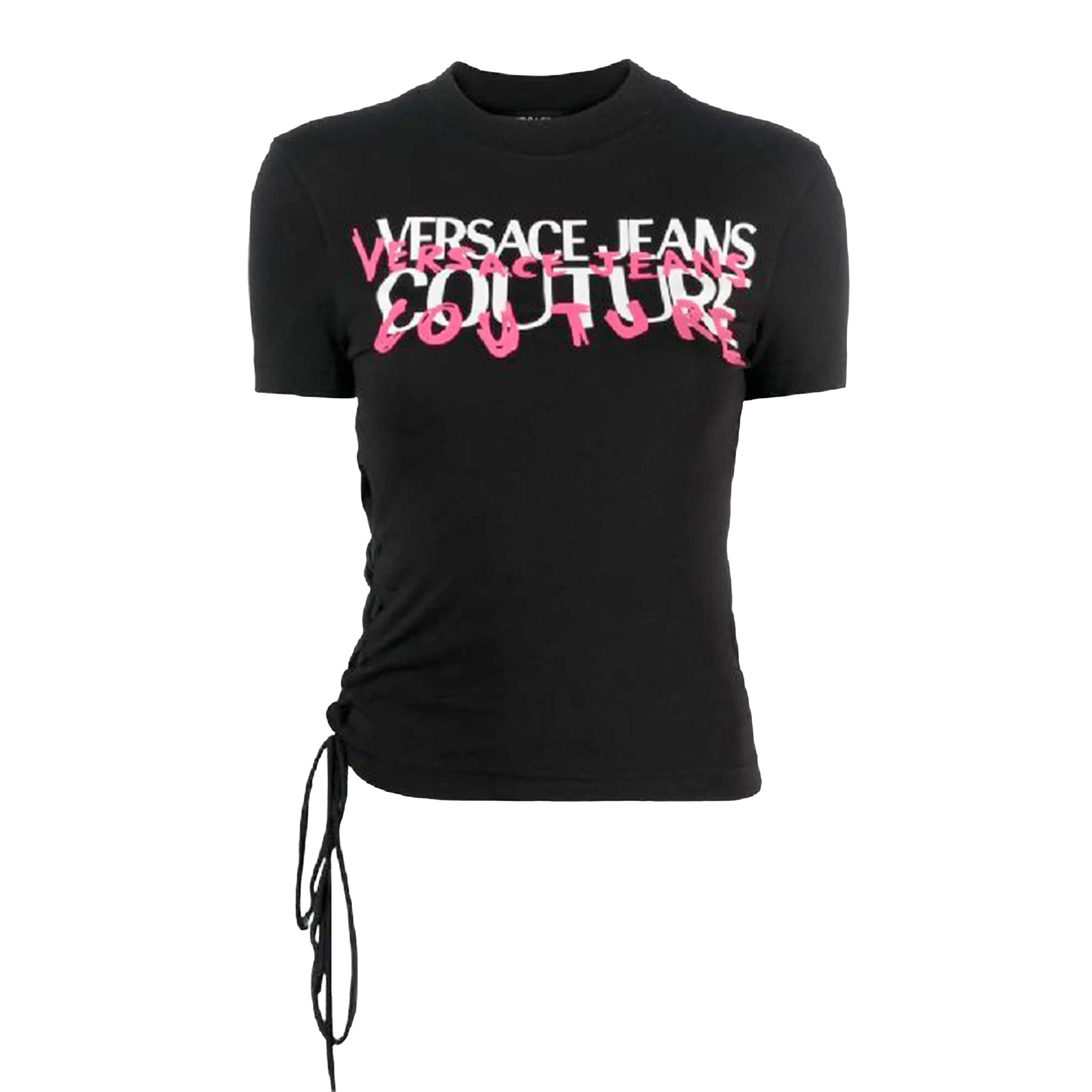 Camiseta Negra Versace Couture Lace