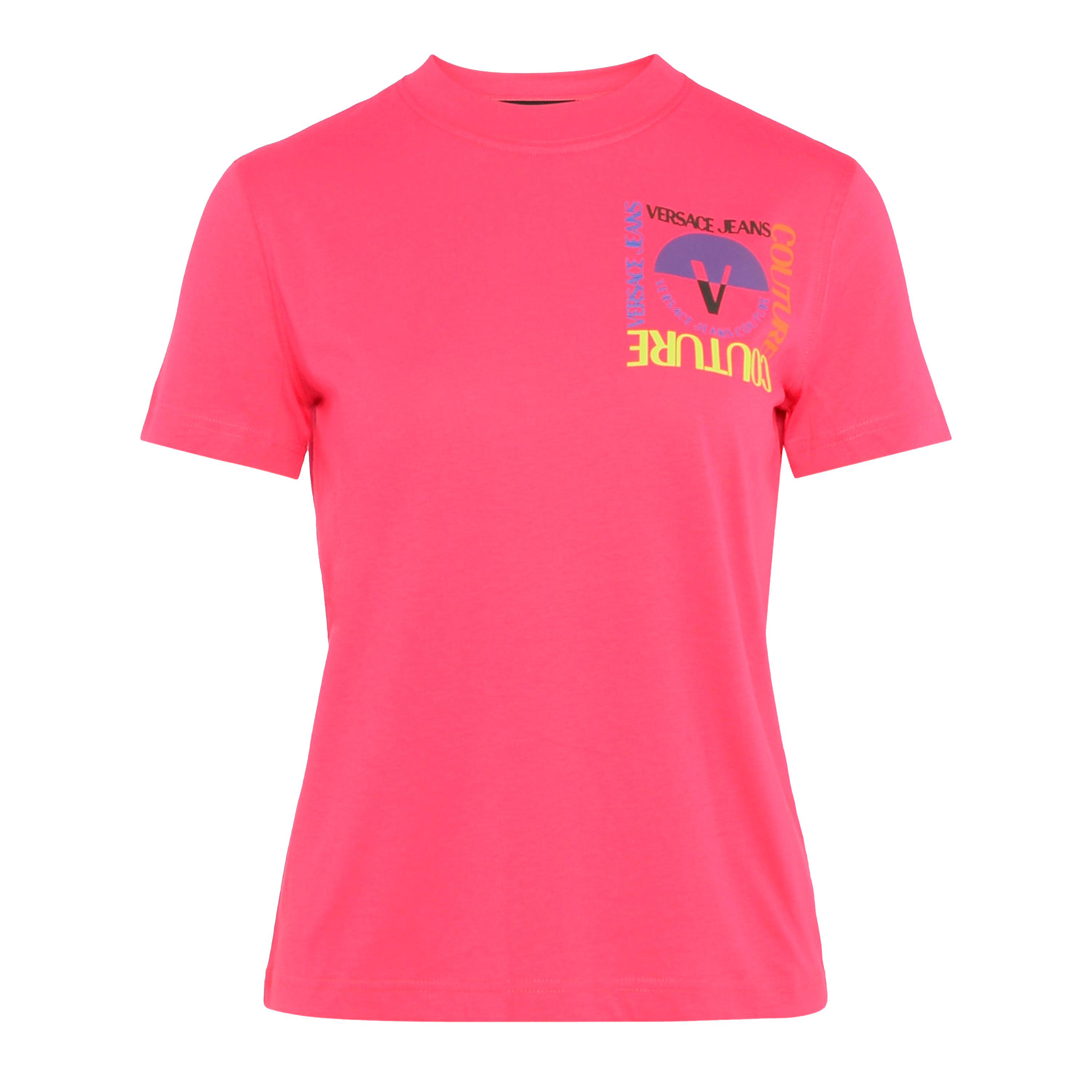 Camiseta Fucsia Versace Couture Square Logo
