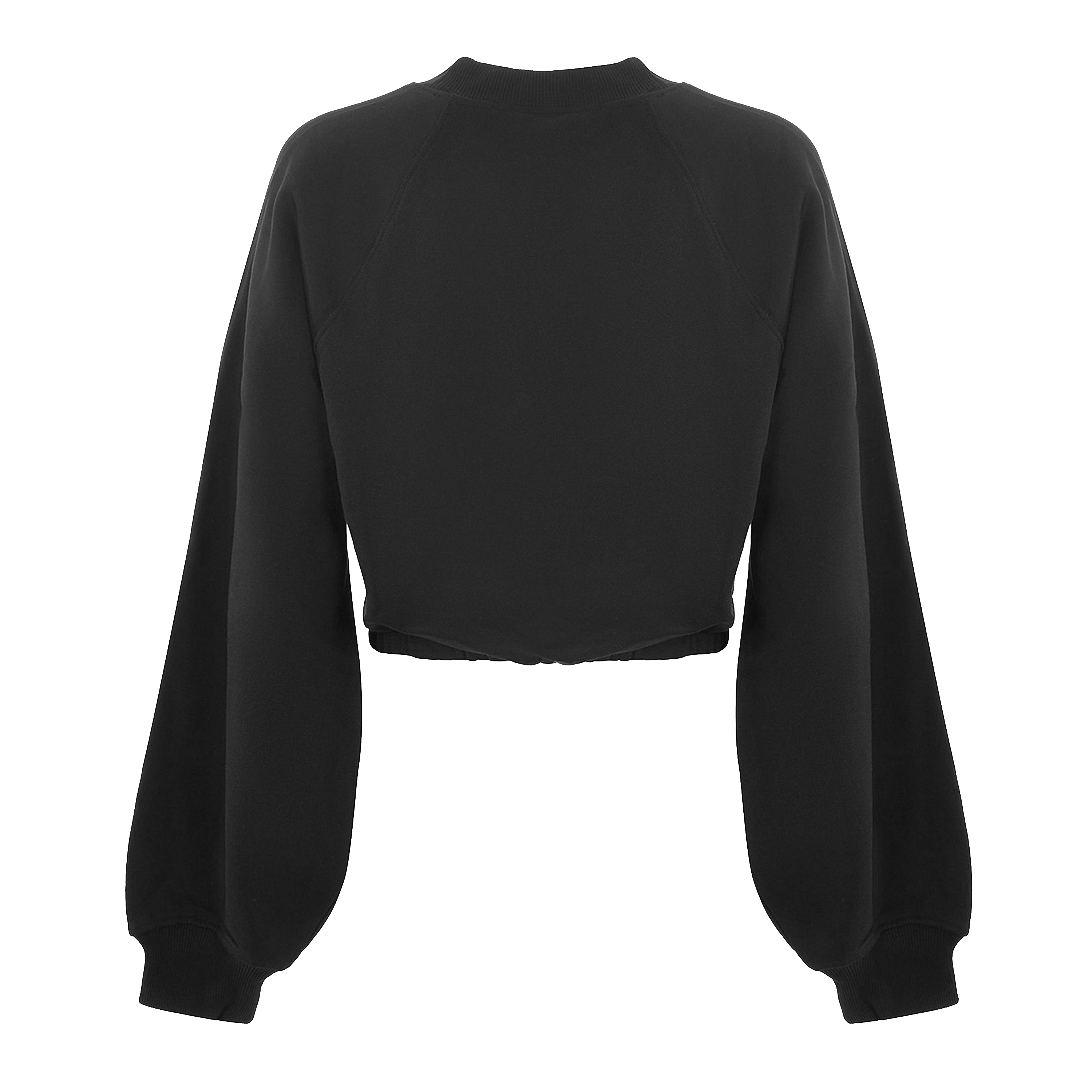 Buzo Cropped Negro Versace Couture Fleece Light Soft