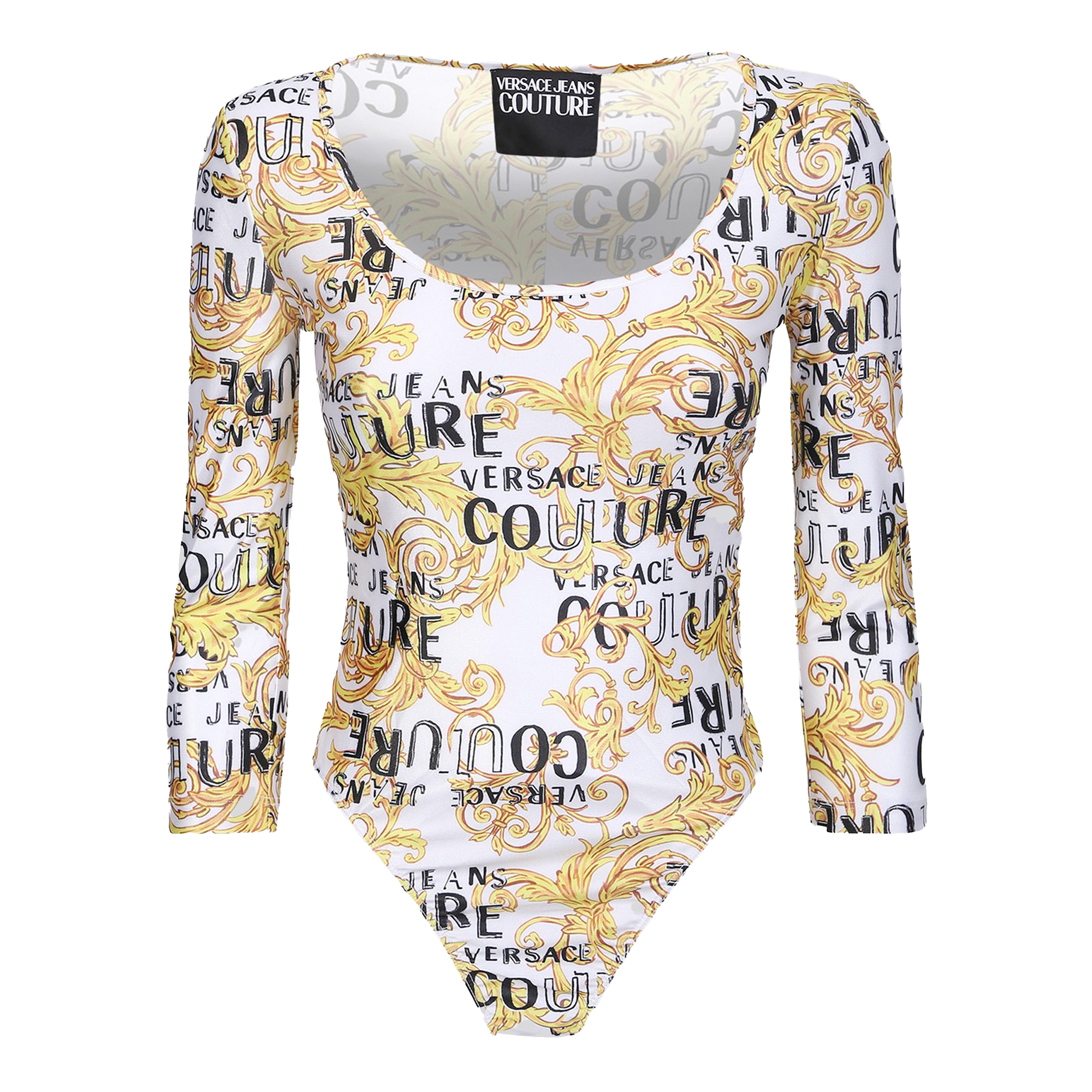 Body Blanco Versace Couture Cinz Print Logo Couture