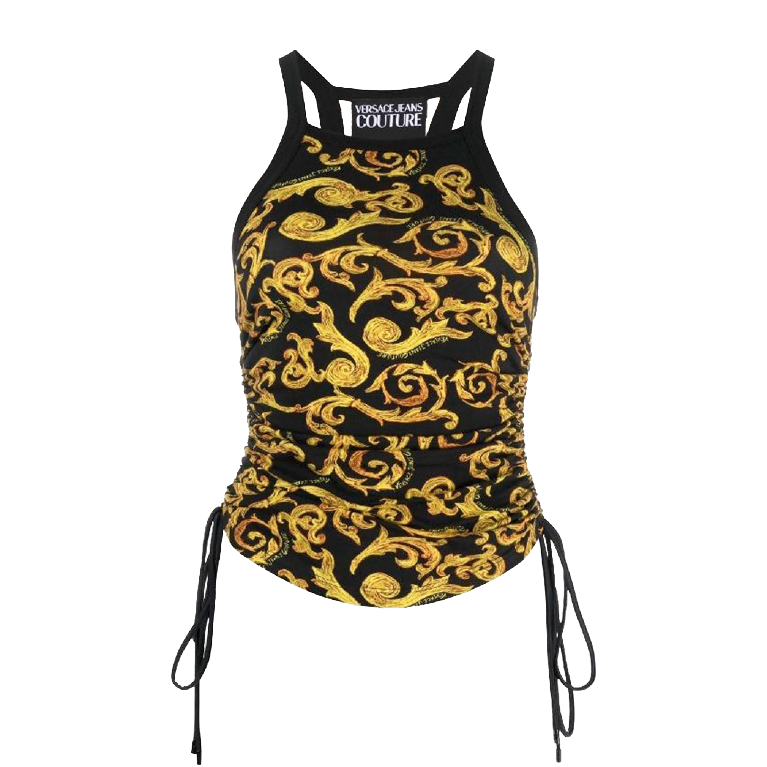 Top Negro Versace Couture Print Sketch Couture