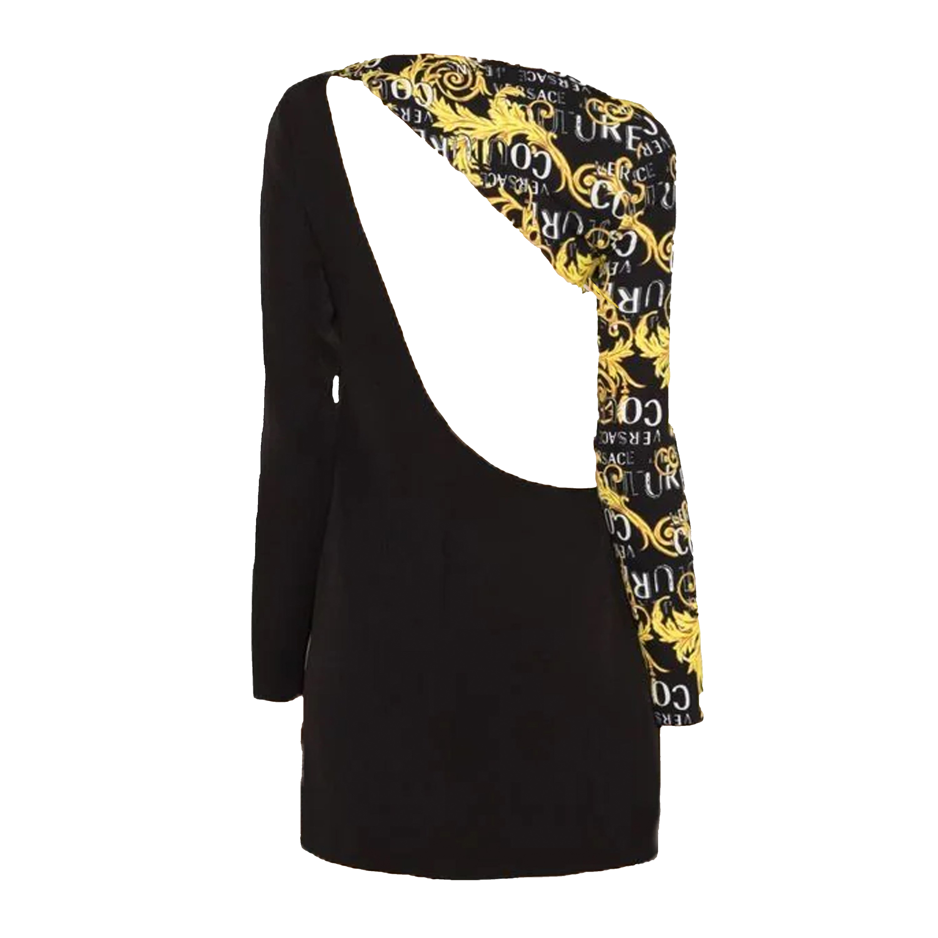 Vestido Negro Versace Couture Cady Bistretch