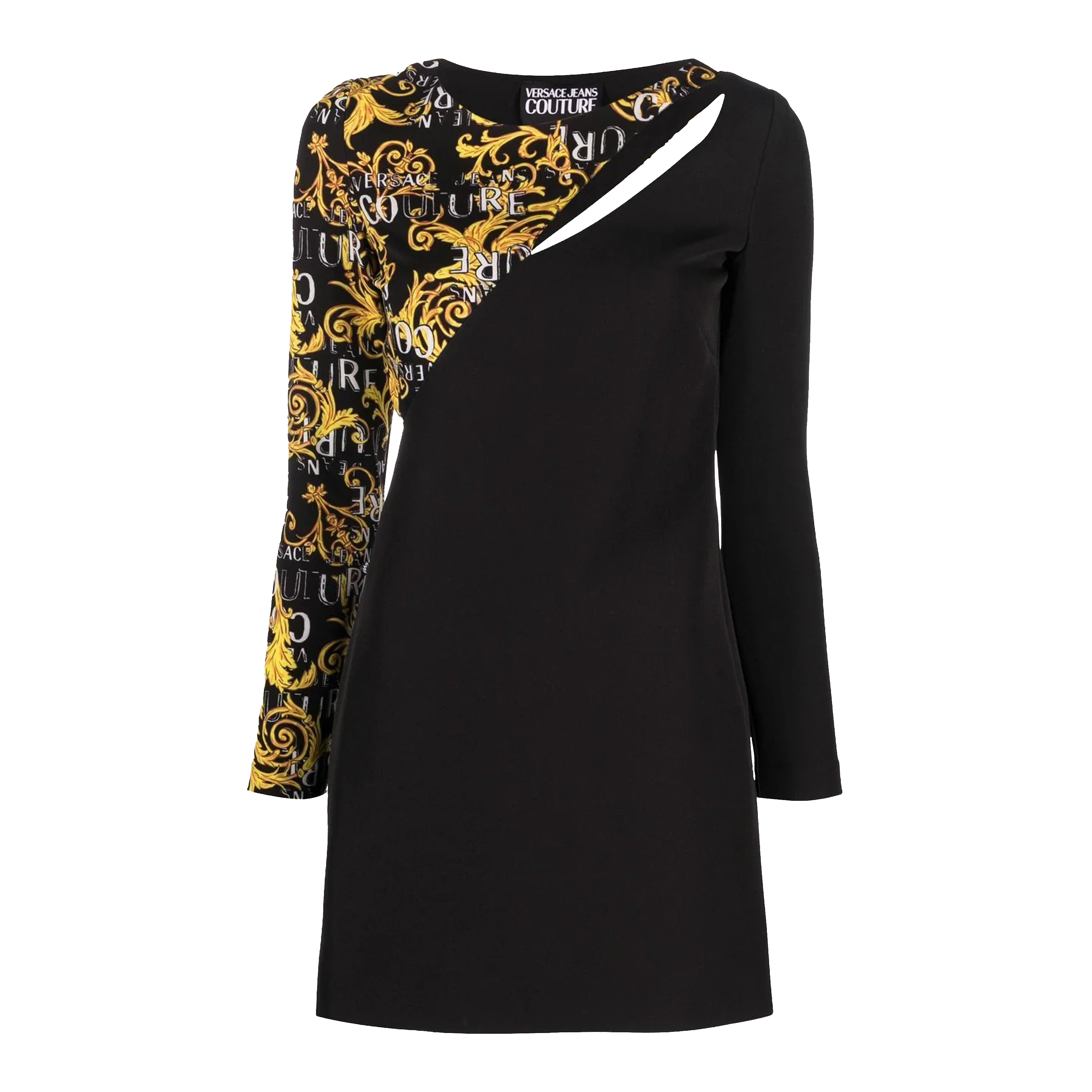 Vestido Negro Versace Couture Cady Bistretch