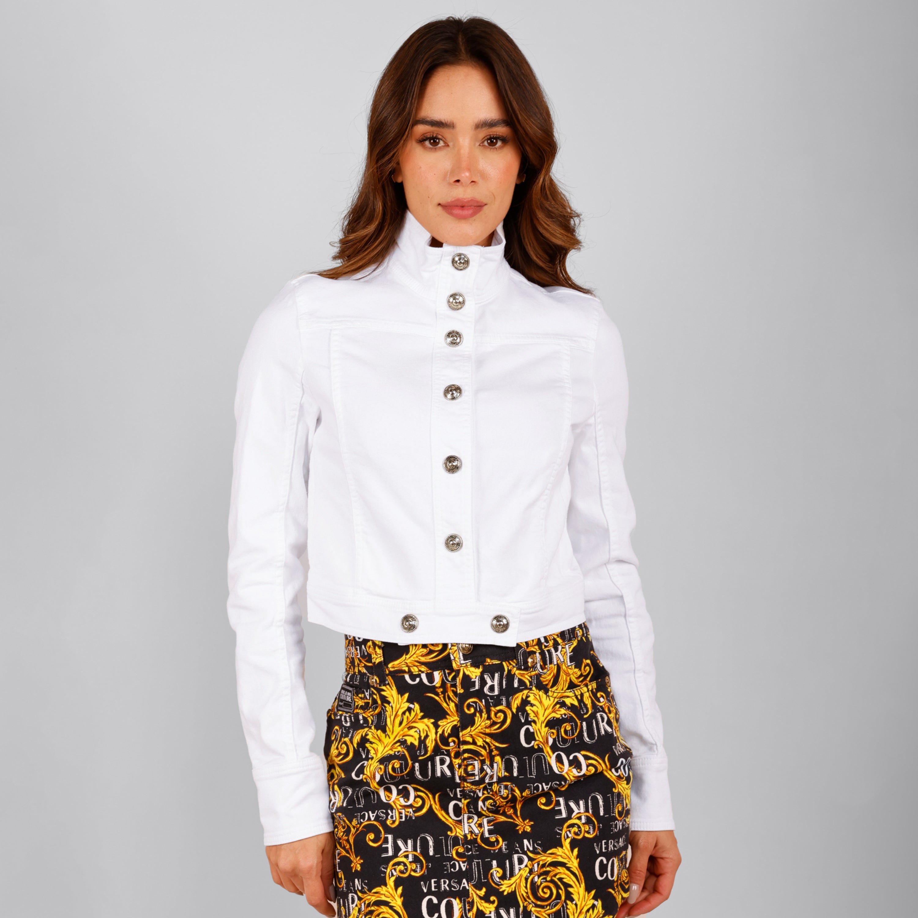 Chaqueta Blanca Versace Couture Bull Str Pxt Fancy