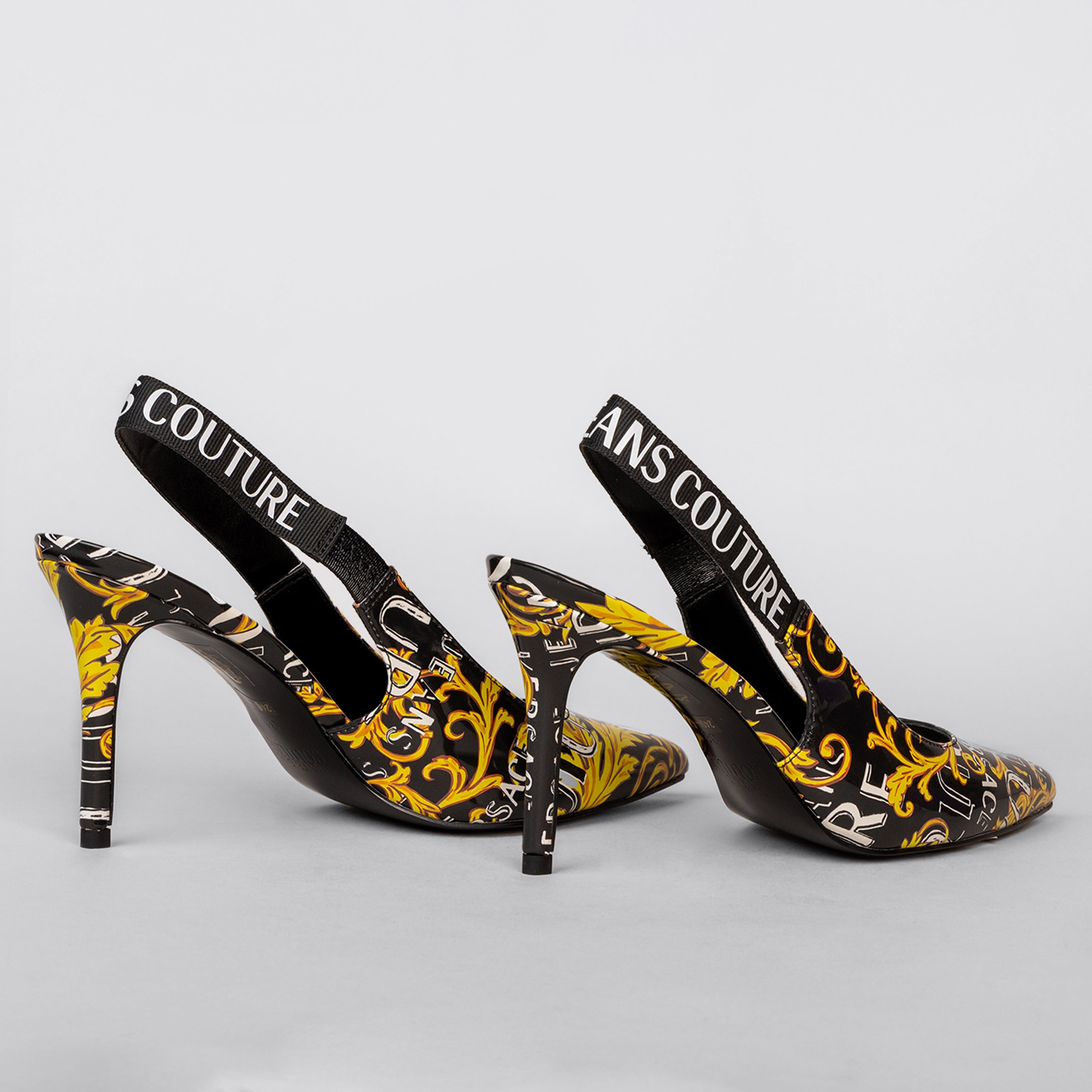 Tacones Negros Versace Couture Baroque