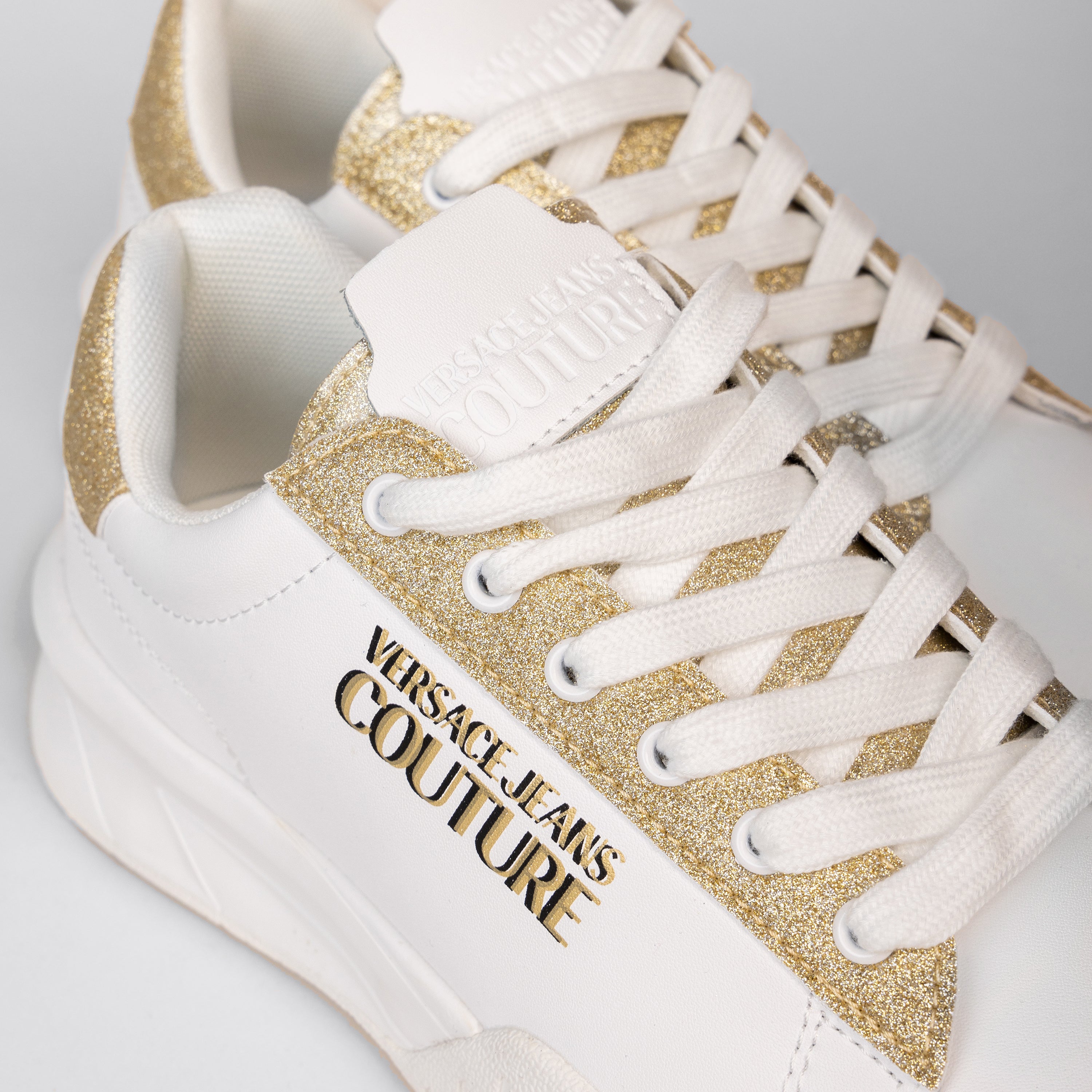 Sneakers Blanco Versace Couture Glitter