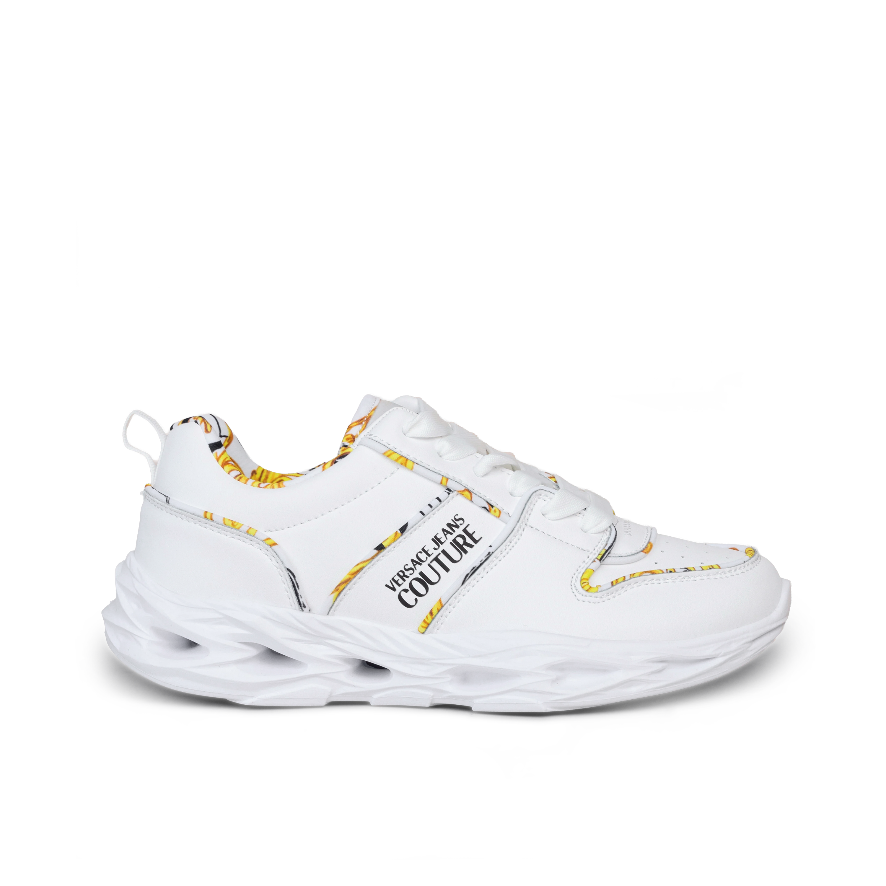 Sneakers Blanco Versace Couture Mesh Printed Nylon