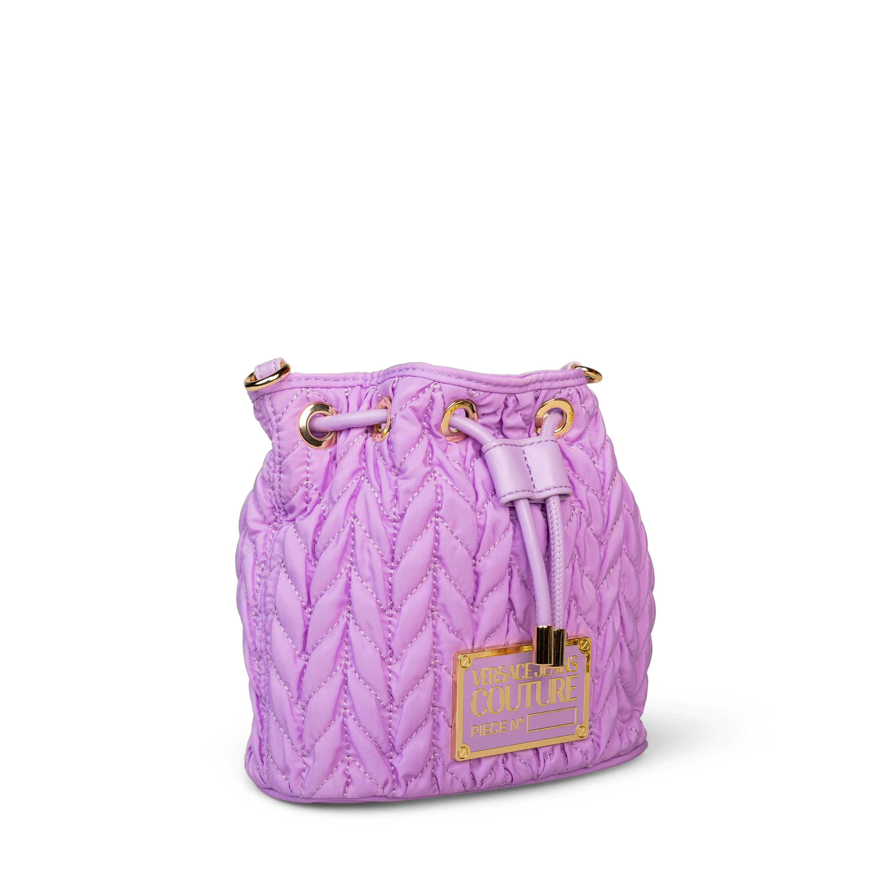 Cartera Lila Versace Couture Heart Chain