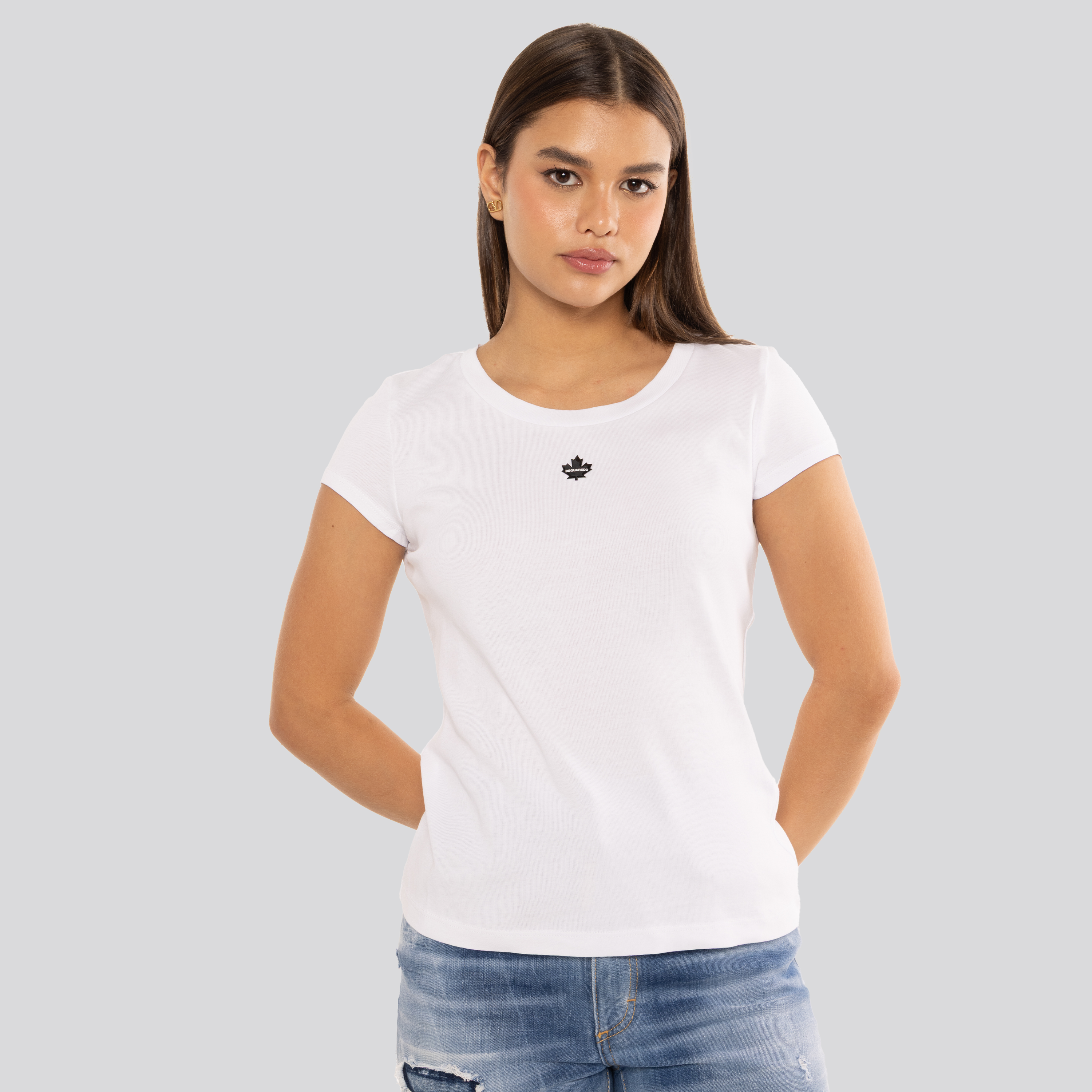 Camiseta Blanca Dsquared2 Mini Leaf