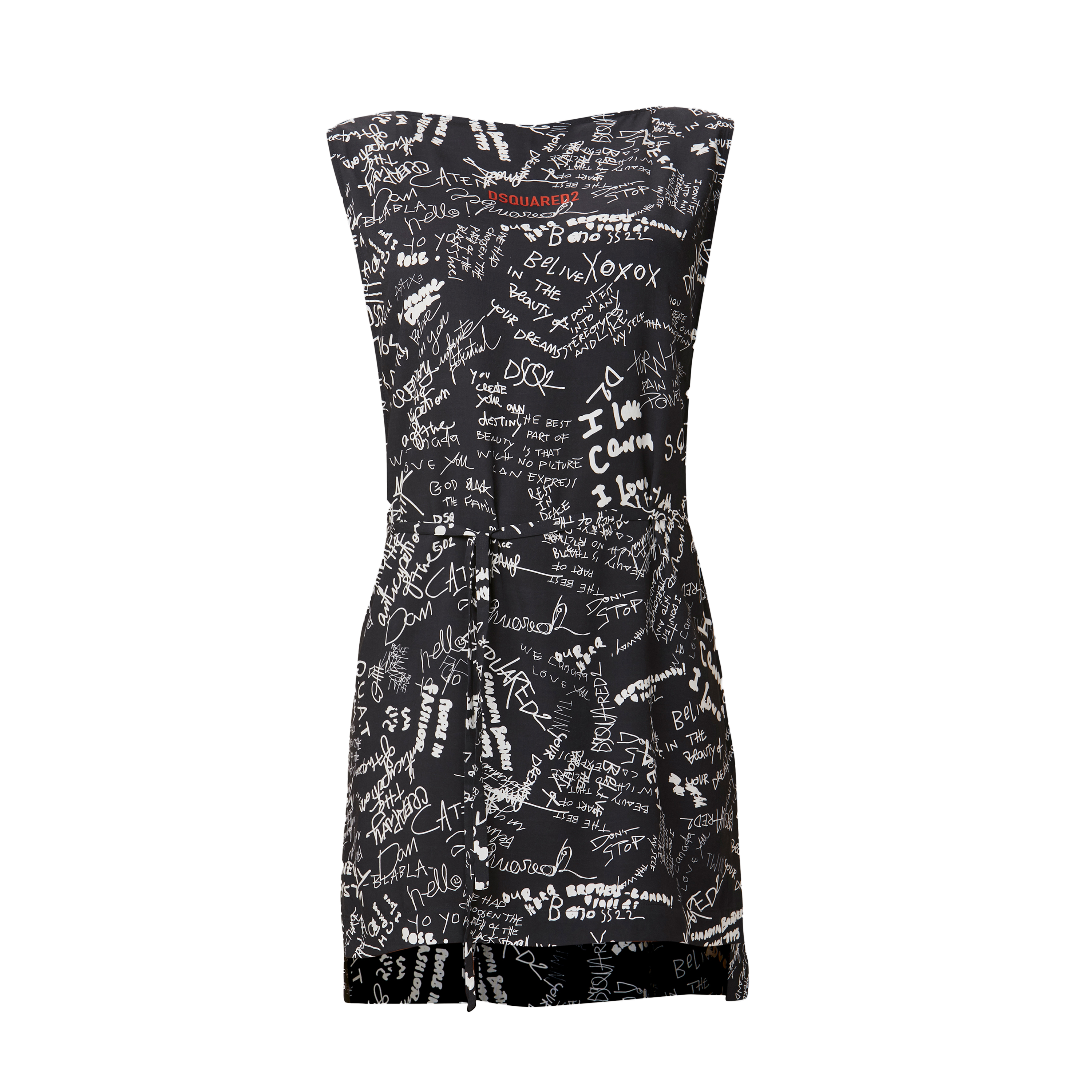 Vestido Negro Dsquared2 Xoxox