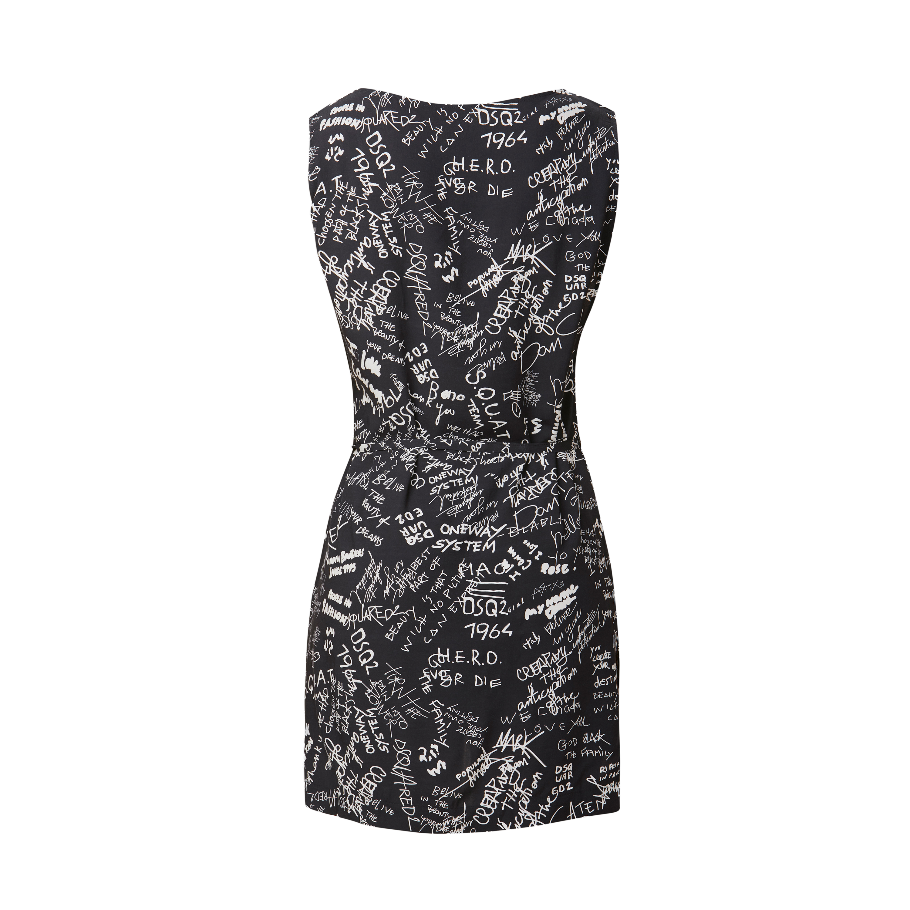 Vestido Negro Dsquared2 Xoxox