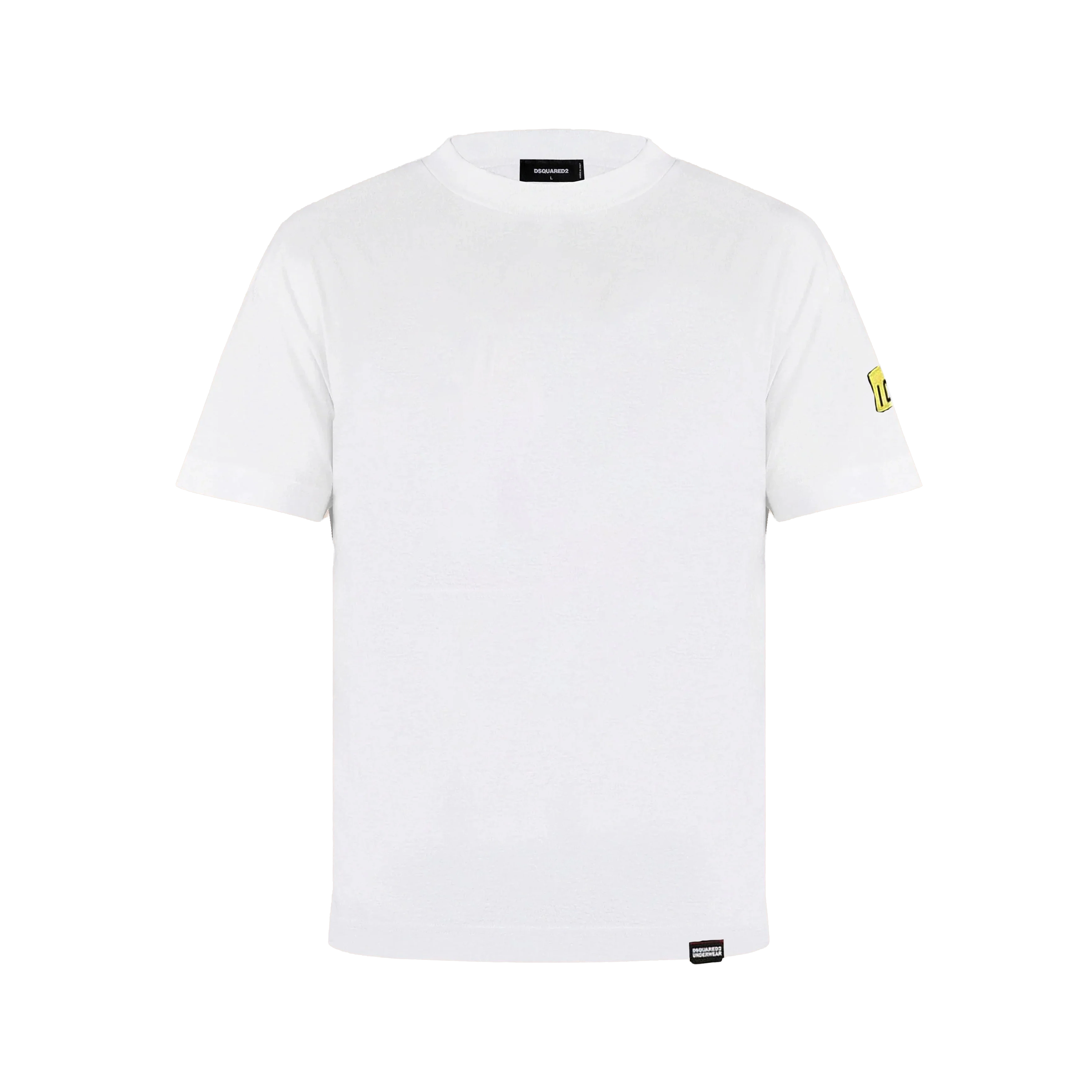 Camiseta Blanca Dsquared2 Amarillo Icon Tag