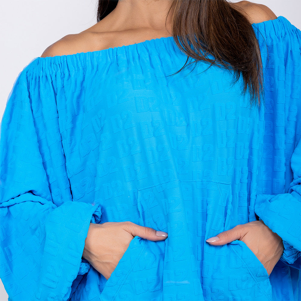 Top Azul Dsquared2 Kaftan Monogram Logo