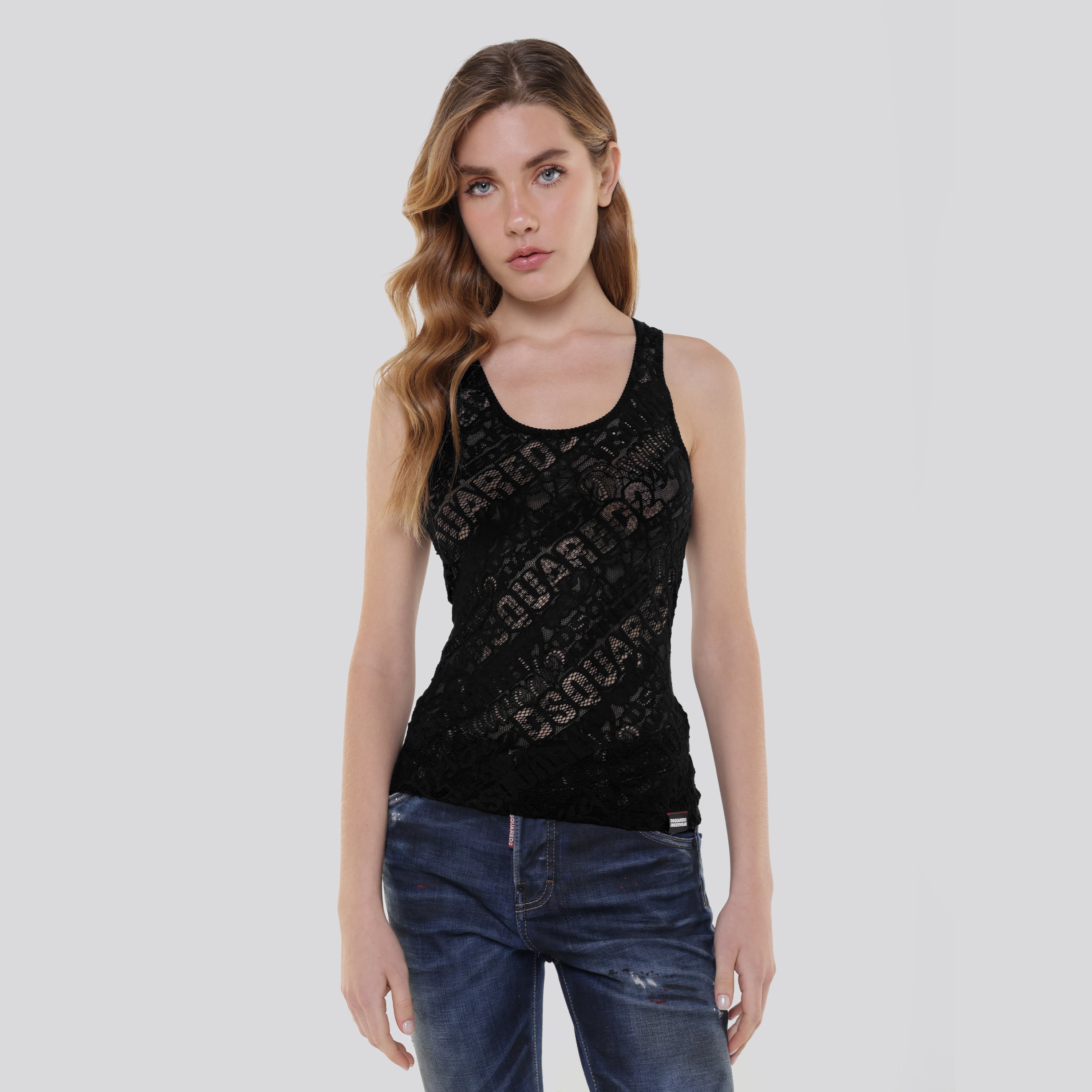 Top Negro Dsquared2 Monogram