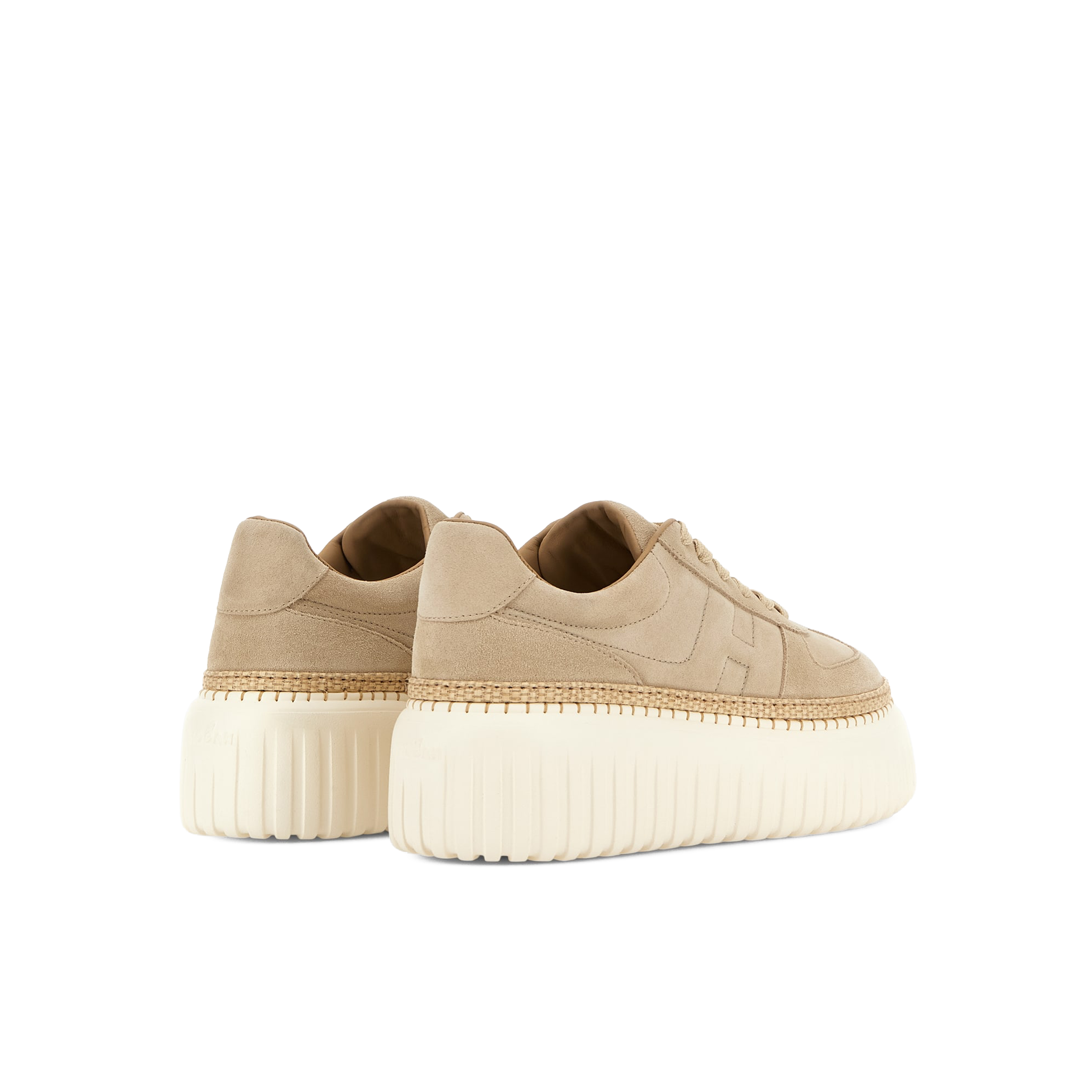 Sneakers Beige Hogan H Stripes Allacciato