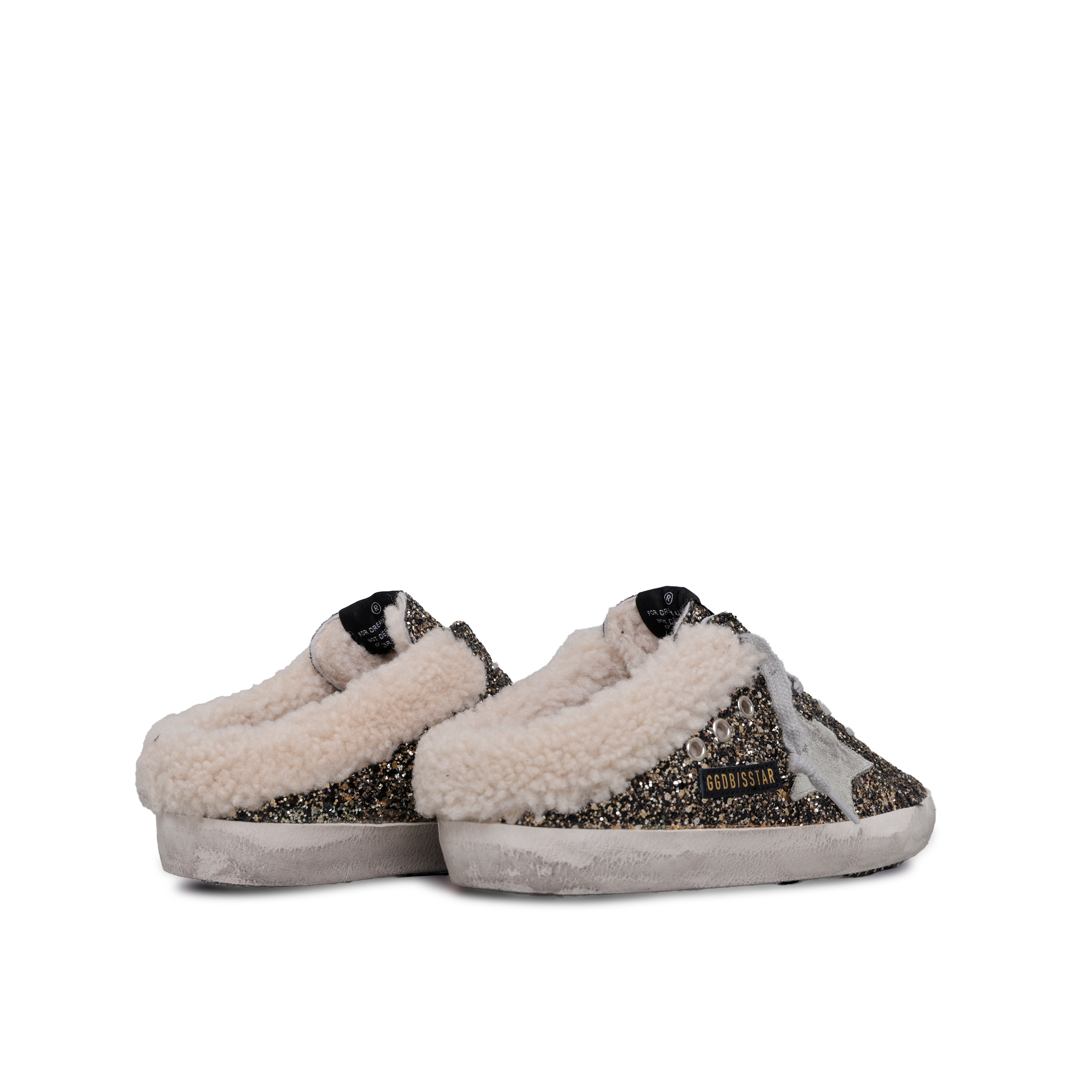 Sneaker Black Gold Golden Goose Super-Star Sabot Glitter