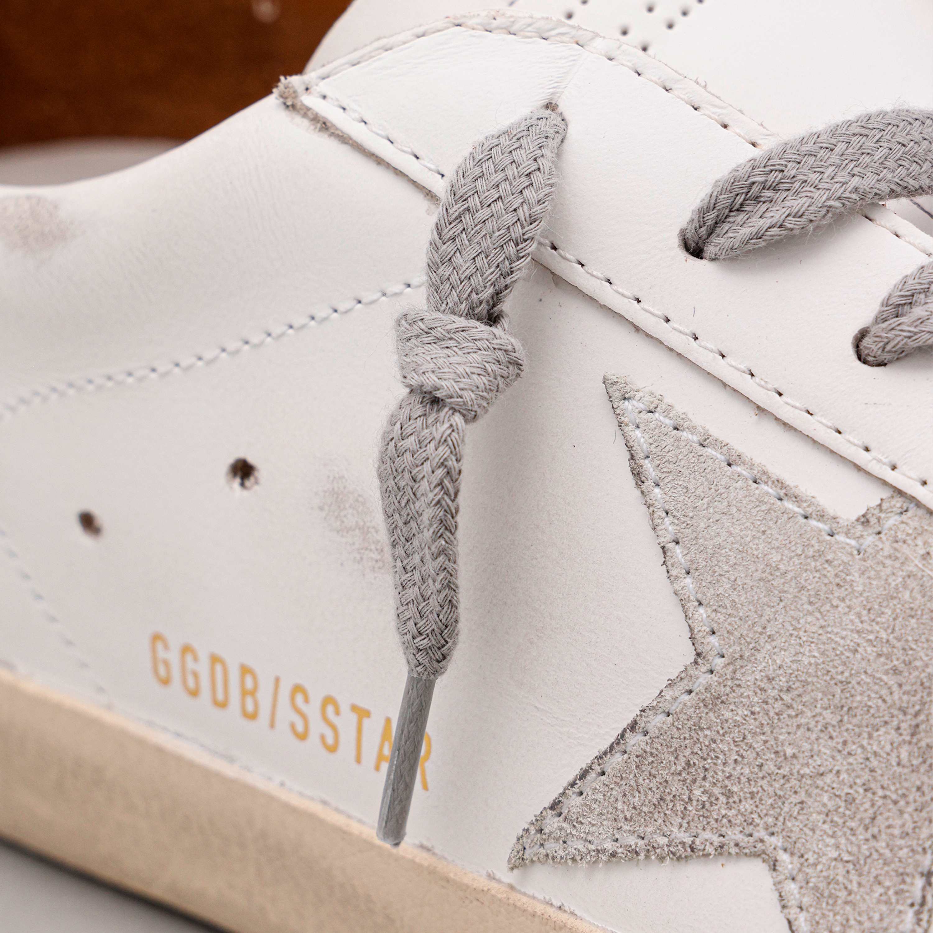 Sneakers Blanco Naranja Golden Goose Super-Star Leather Upper