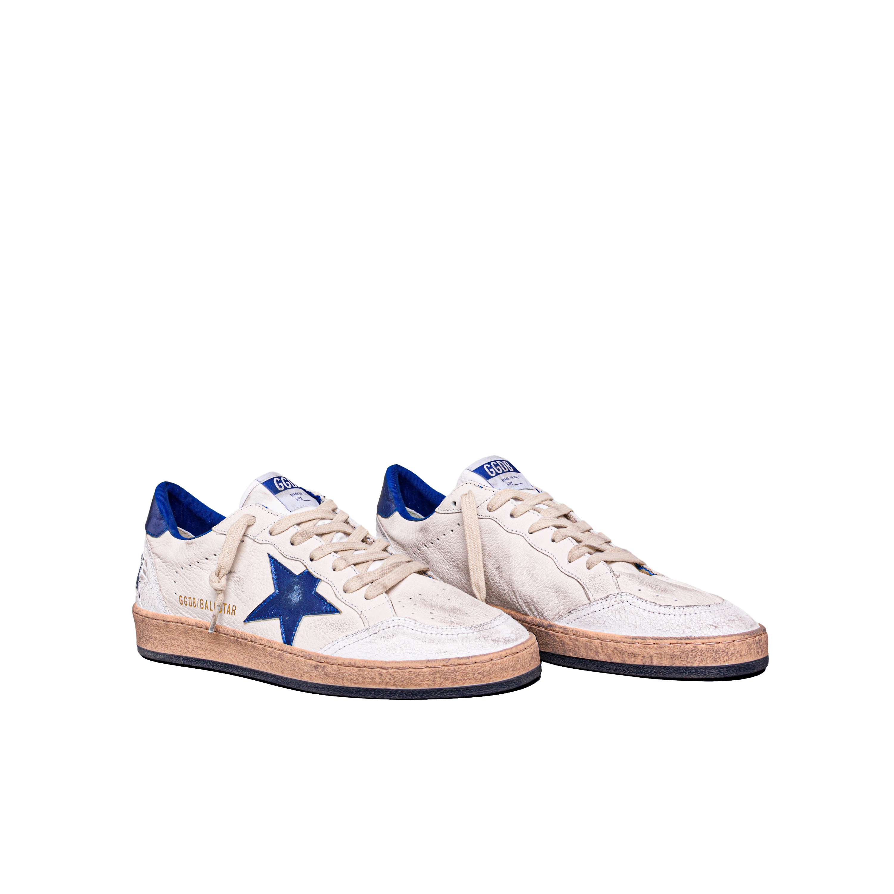 Sneakers Blanco Azul Golden Goose Ball Star Leather