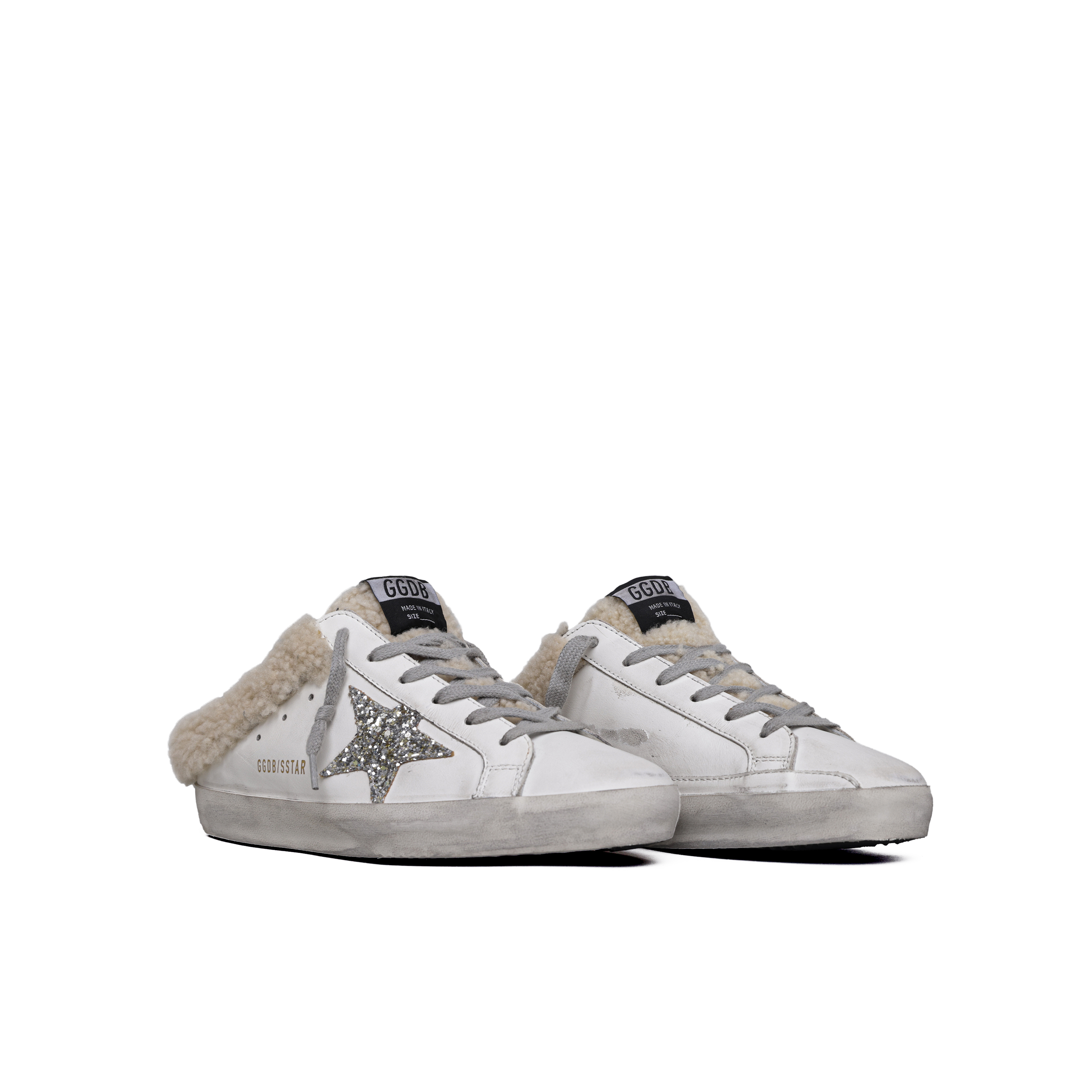 Sneakers Blancos Golden Goose Super-Star Sabot Shearling